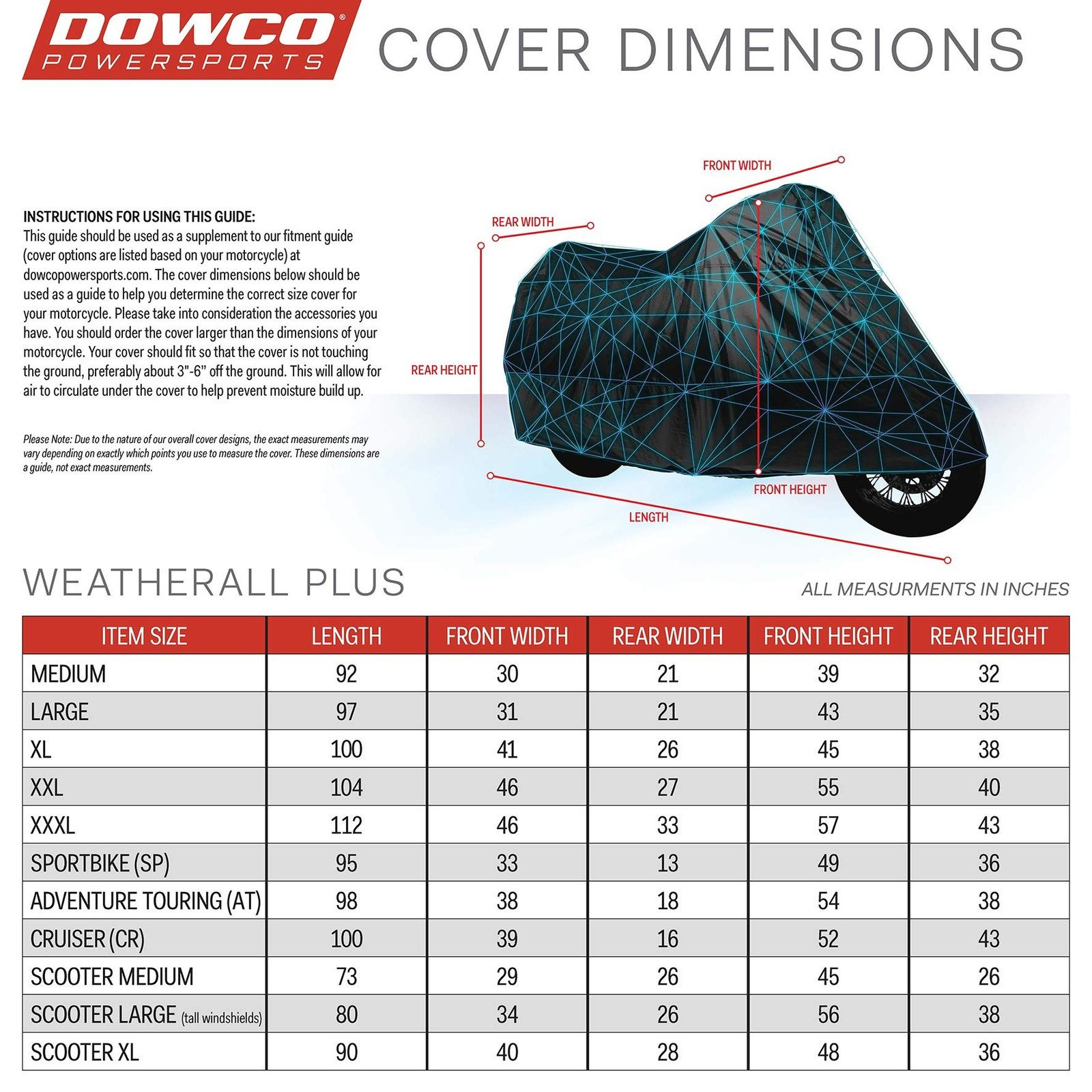 Dowco Guardian 50124-07 WeatherAll Plus Indoor/Outdoor Waterproof Motorcycle …