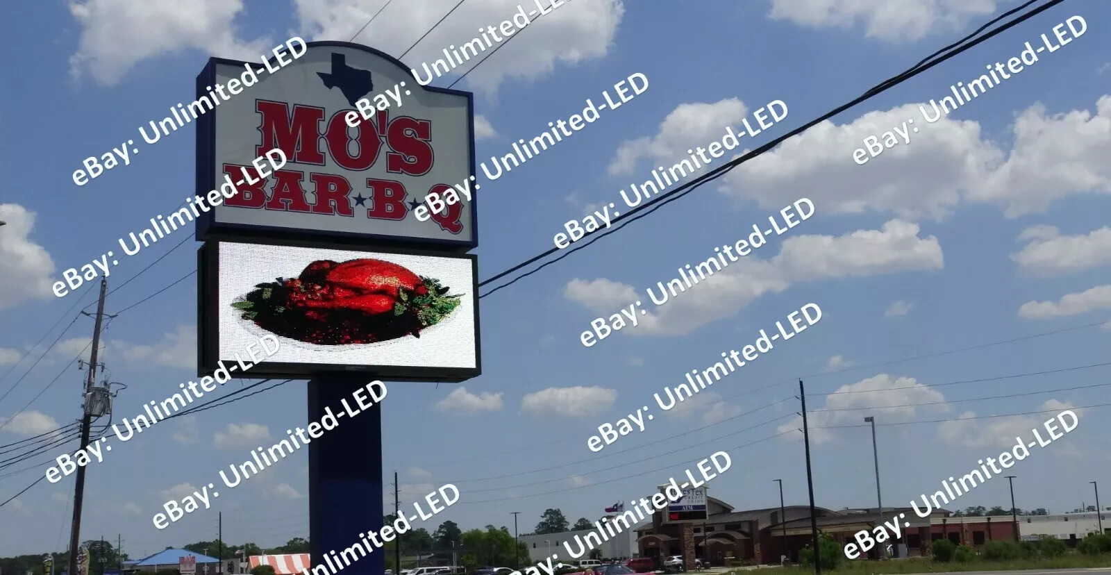 5′ x 10′ P10 Outdoor Double-Sided Full-Color LED Billboard Sign 5 Years Warranty
