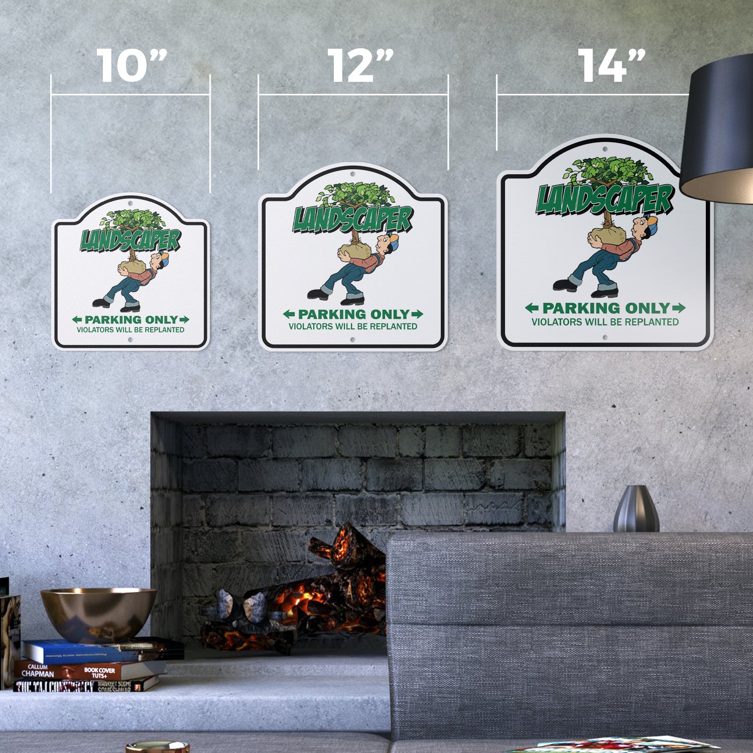 Landscaper Plastic Novelty Sign Landscaper Sign