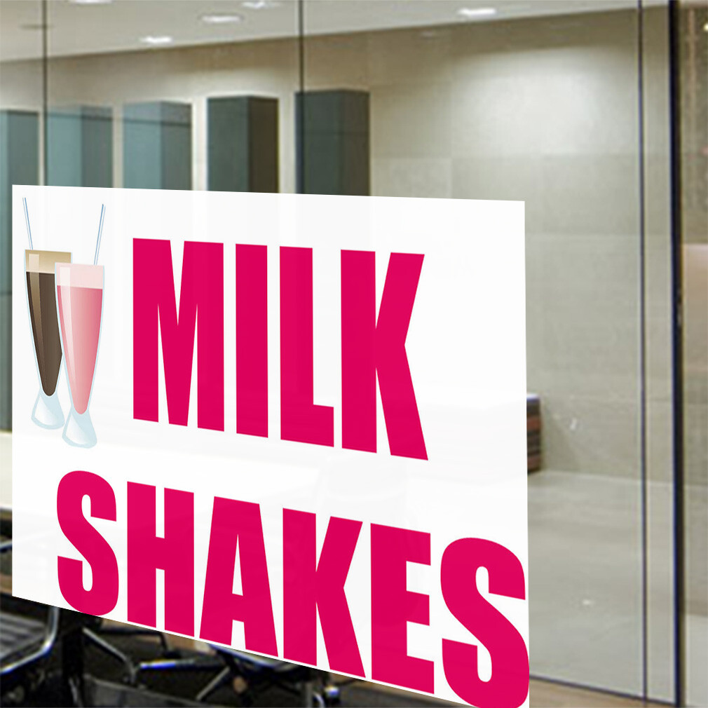 Decal Stickers Milk Shakes Outdoor Advertising Printing G Vinyl Store Sign Label
