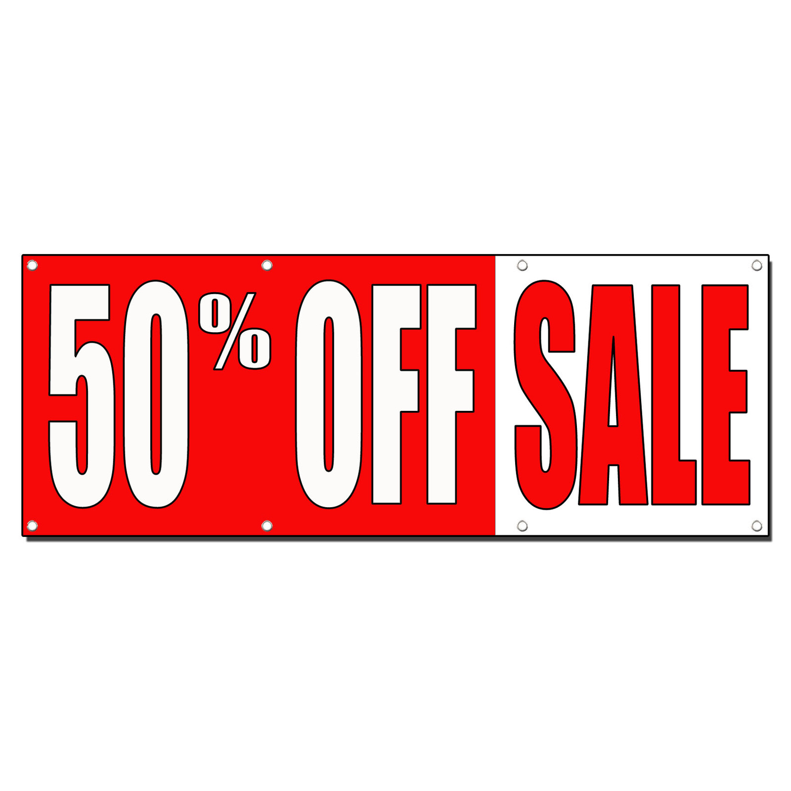 50% OFF SALE CUSTOM Banner Sign 2 ft x 4 ft w/4 Grommets