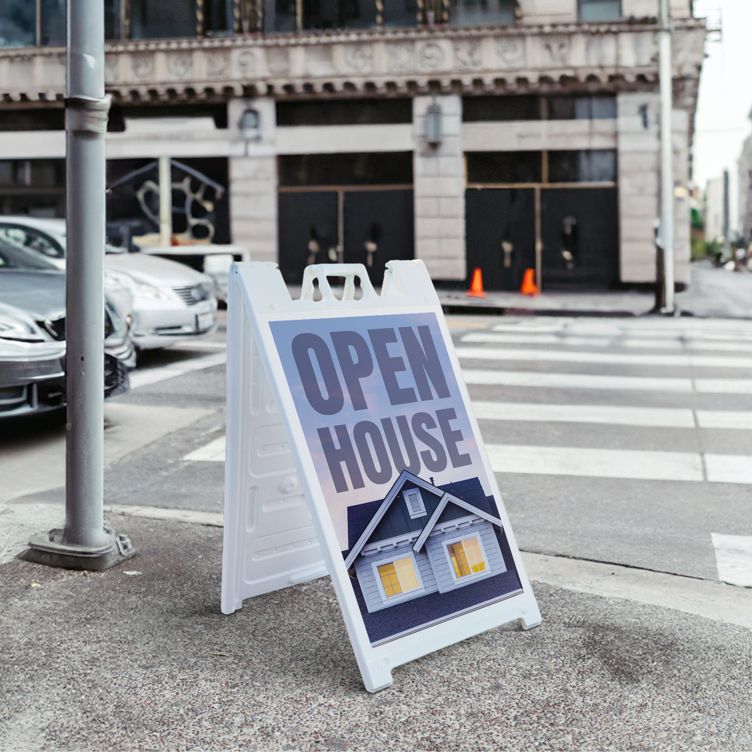 Open House Heavy Duty A-Frame Sidewalk Sign Real Estate Promotions Event