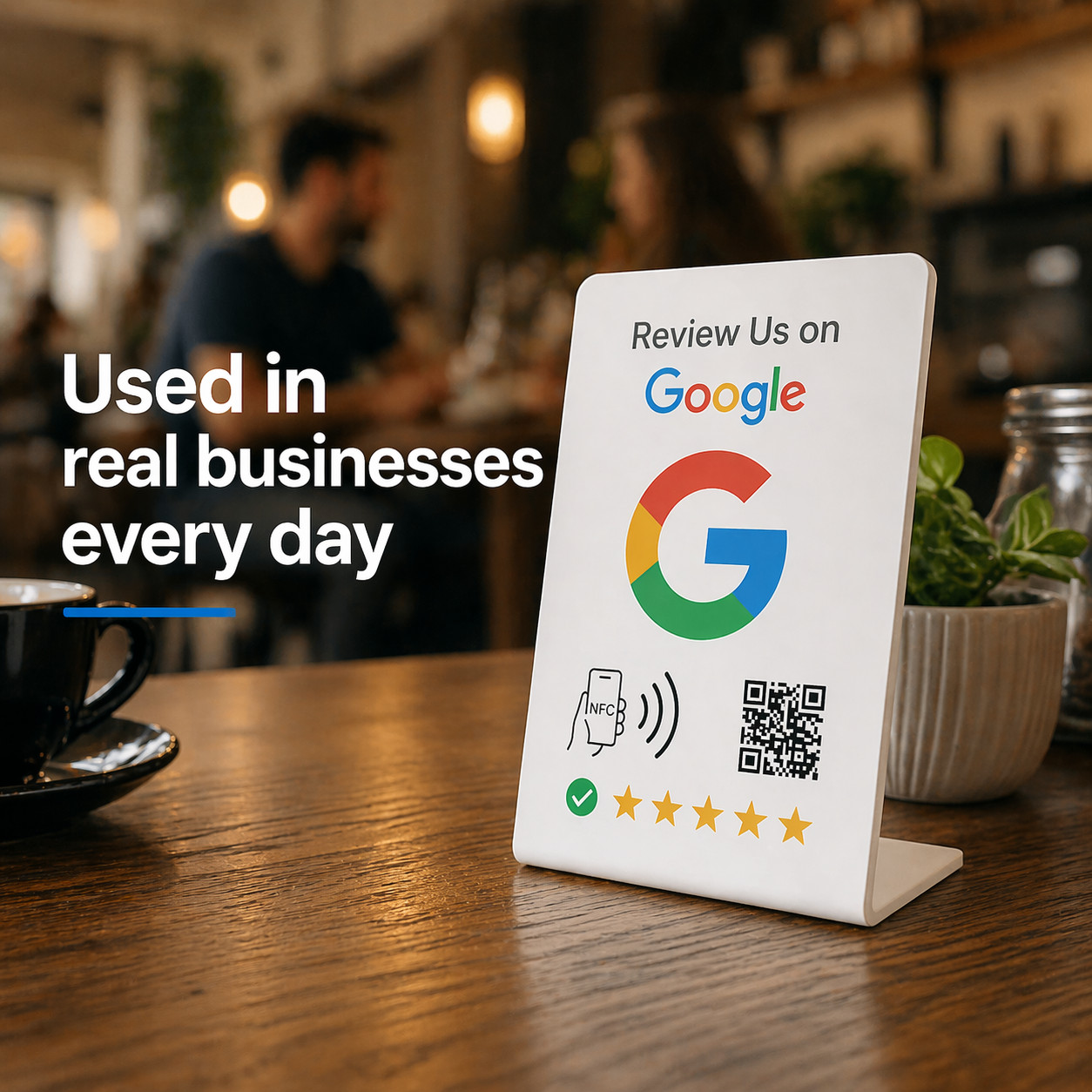 TAPro Google Review Stands -Tap Feedback Booster Product ( 3-Pack- White)