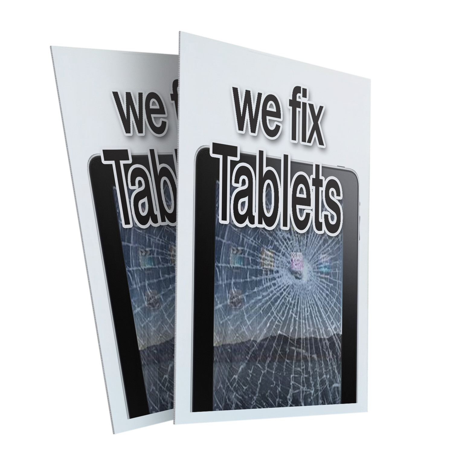 A-frame Sidewalk We Fix Tablets 24″ x 36″ Double Sided A-Frame Sidewalk Sign