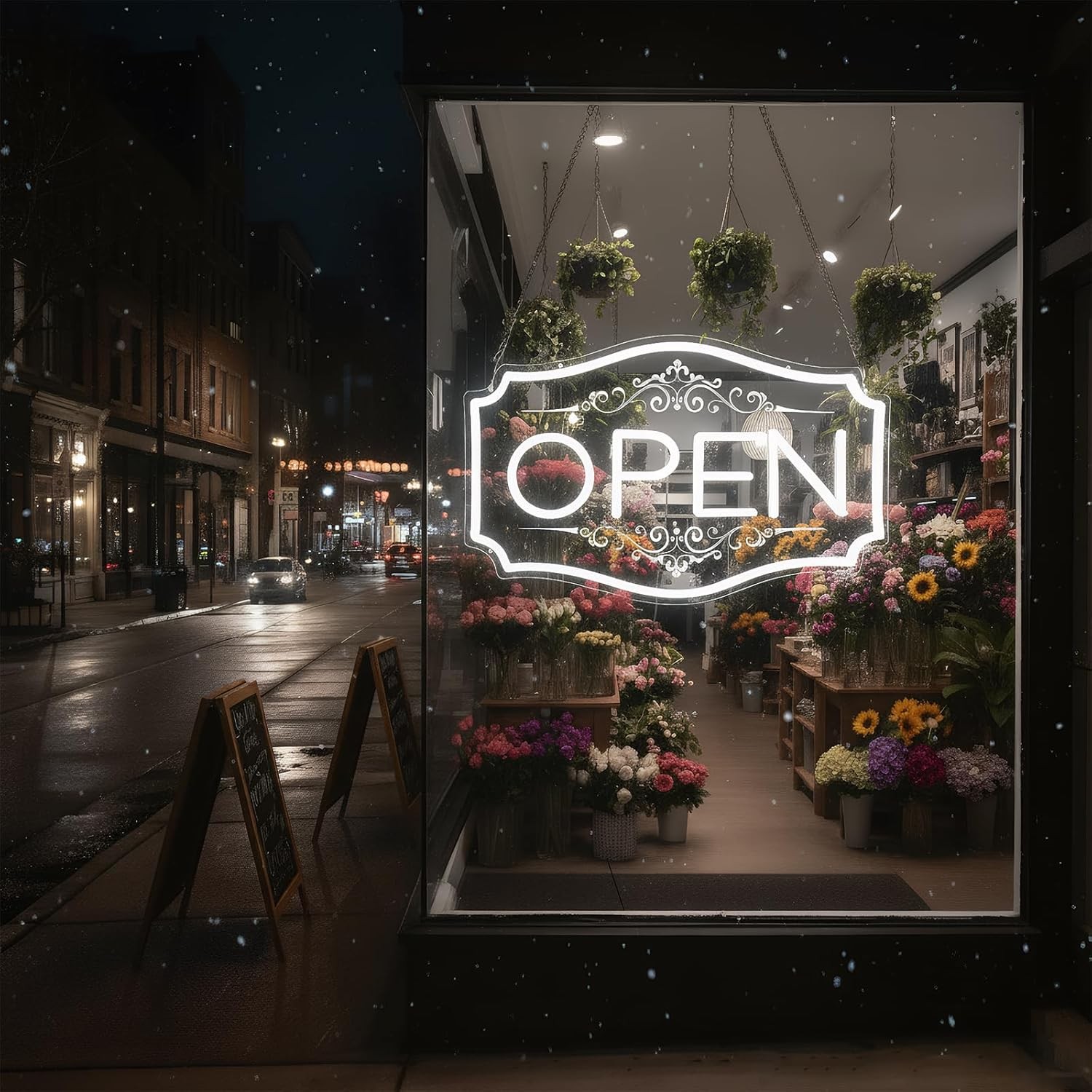 Open Sign for Business, LED Dimmable Neon Open Sign with 12V/2A Adapter, 16.5″ x