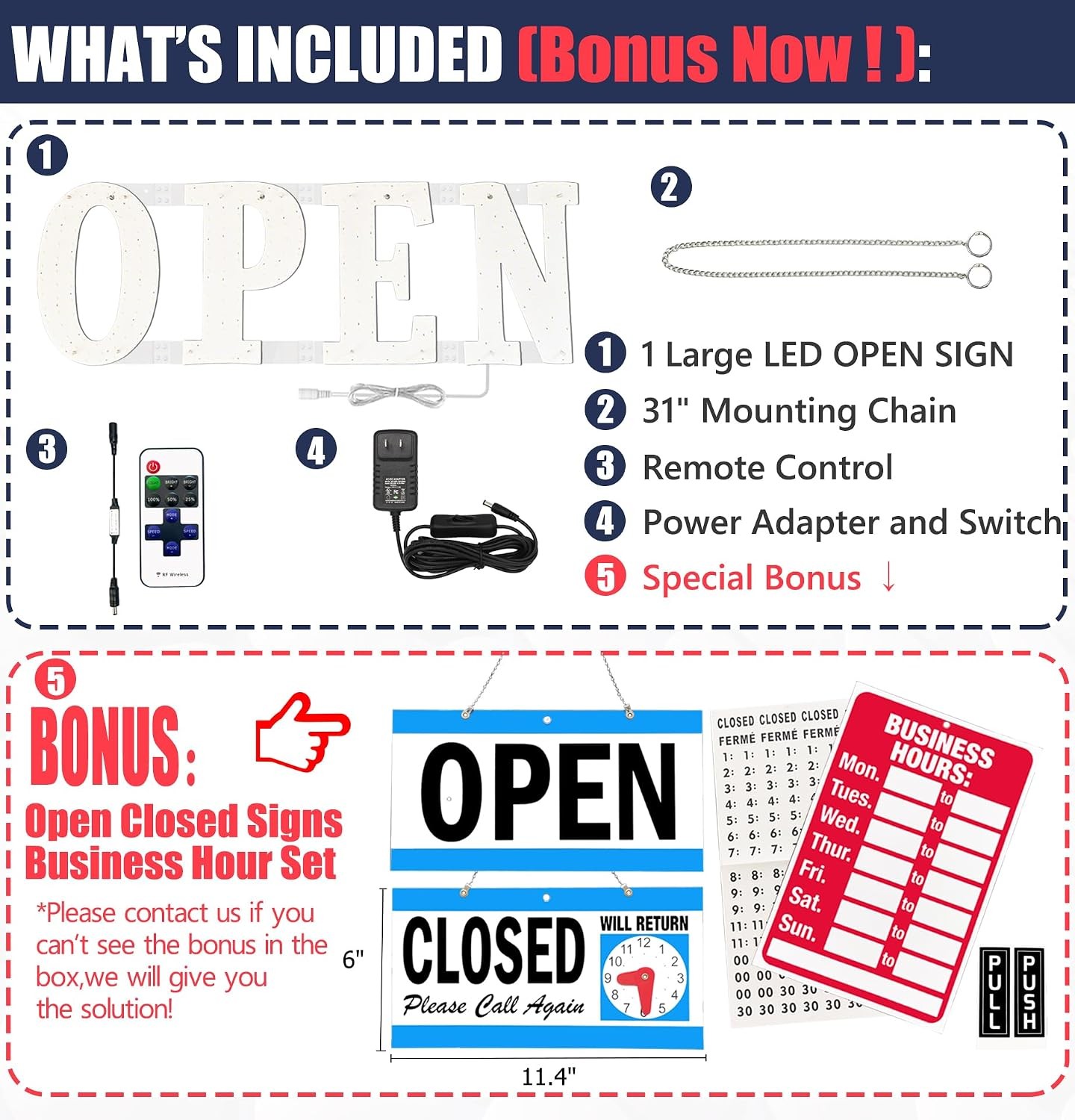 30×10 Ultra Bright Led Open Business Signs Window Wall Door Signs for Store