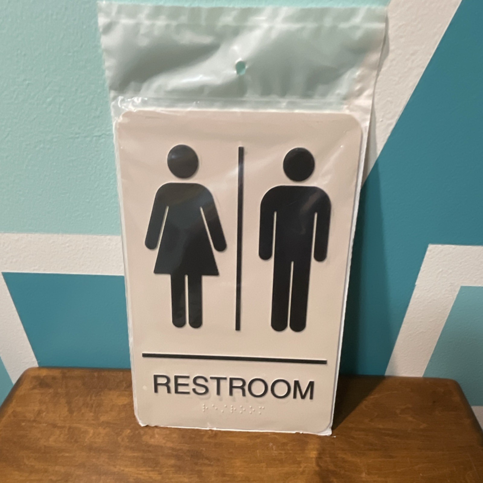 Office Depot Restroom Door Sign Male Female White Black Wall Mounted 528-846