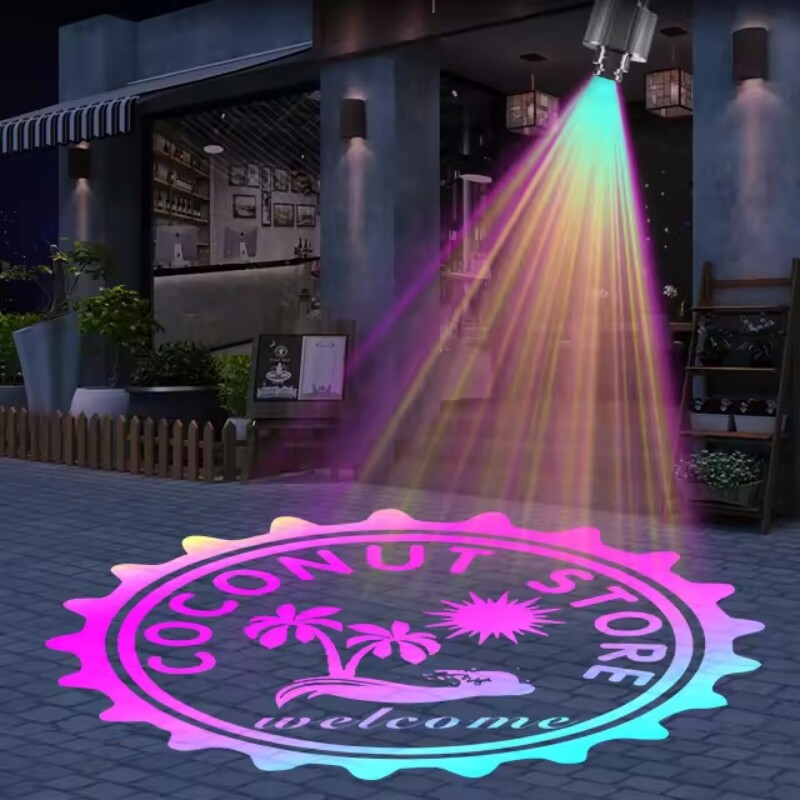 15W-110W Waterproof Dynamic Color Changing Wedding Light Logo Gobo Projector