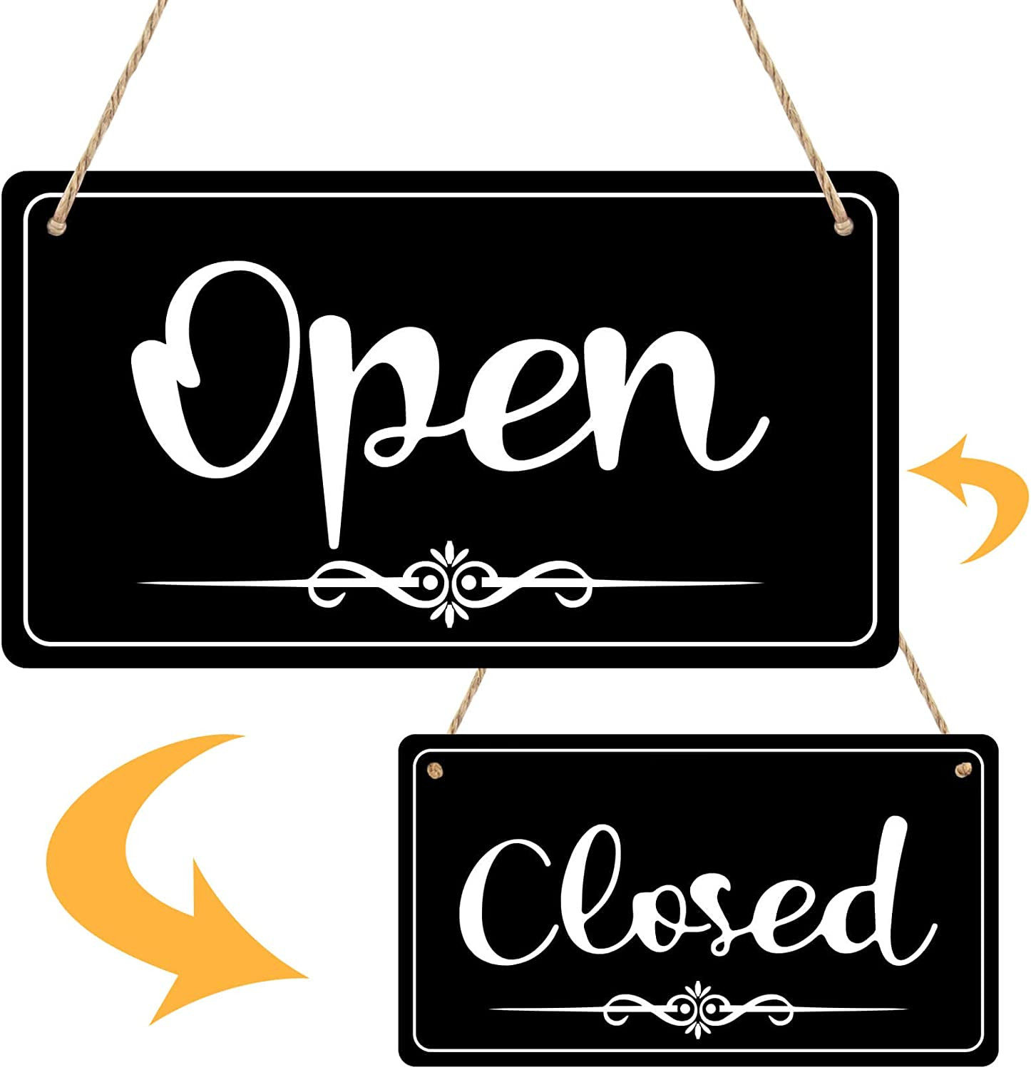 Open Signs Double Sided Open Closed Sign Business Hours Sign Hanging Business Op