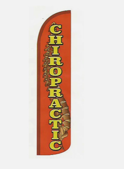 CHIROPRACTIC WINDLESS BANNER FLAG Sign Advertising Feather Swooper Bx60
