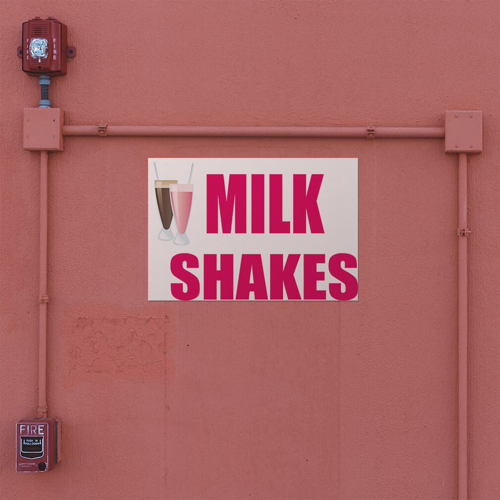 Decal Stickers Milk Shakes Outdoor Advertising Printing G Vinyl Store Sign Label