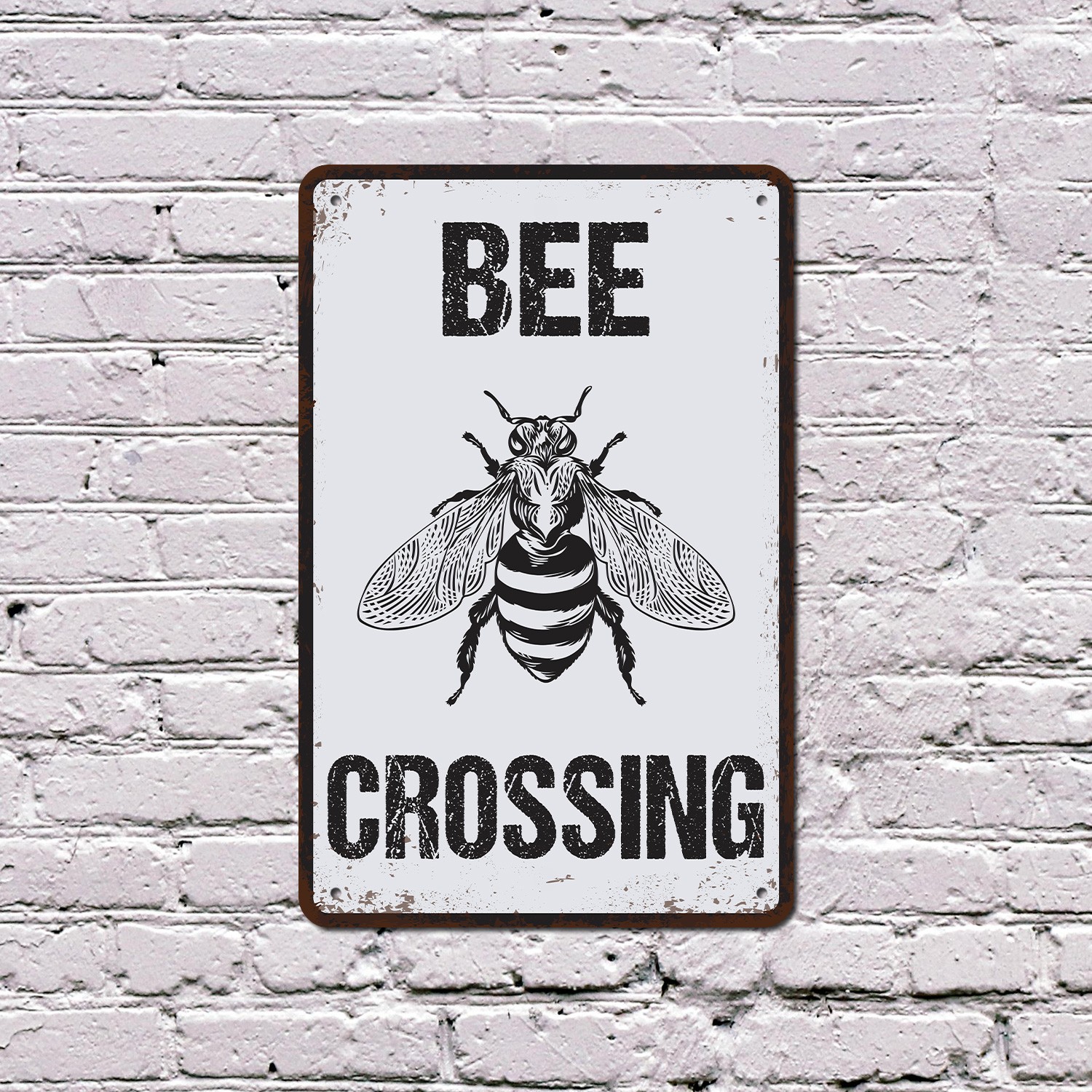 Bee Crossing Sign Buzz By Do Not Swat Durable Perfect for Gardens Orchards Yards