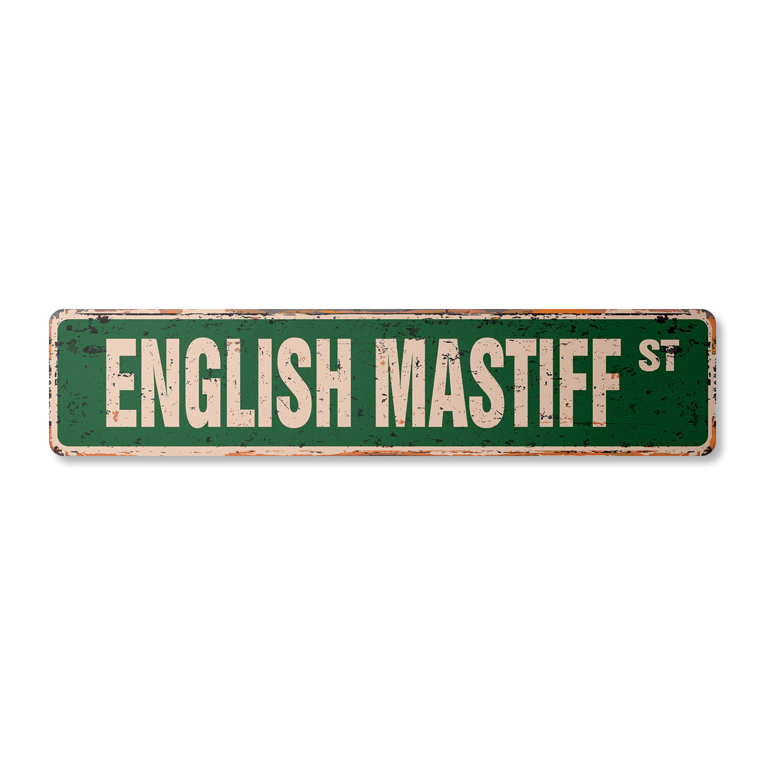 ENGLISH MASTIFF Vintage Street Sign Metal Plastic dog pet breeder groomer pet