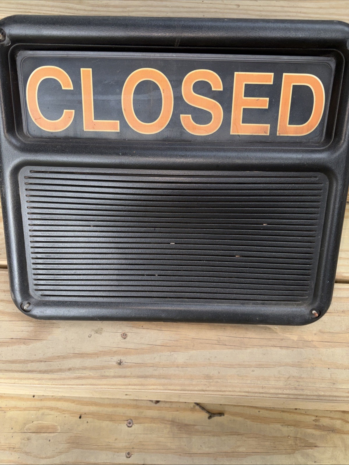 vintage Davson Industries black plastic Reader Board open/closed Sign 1989