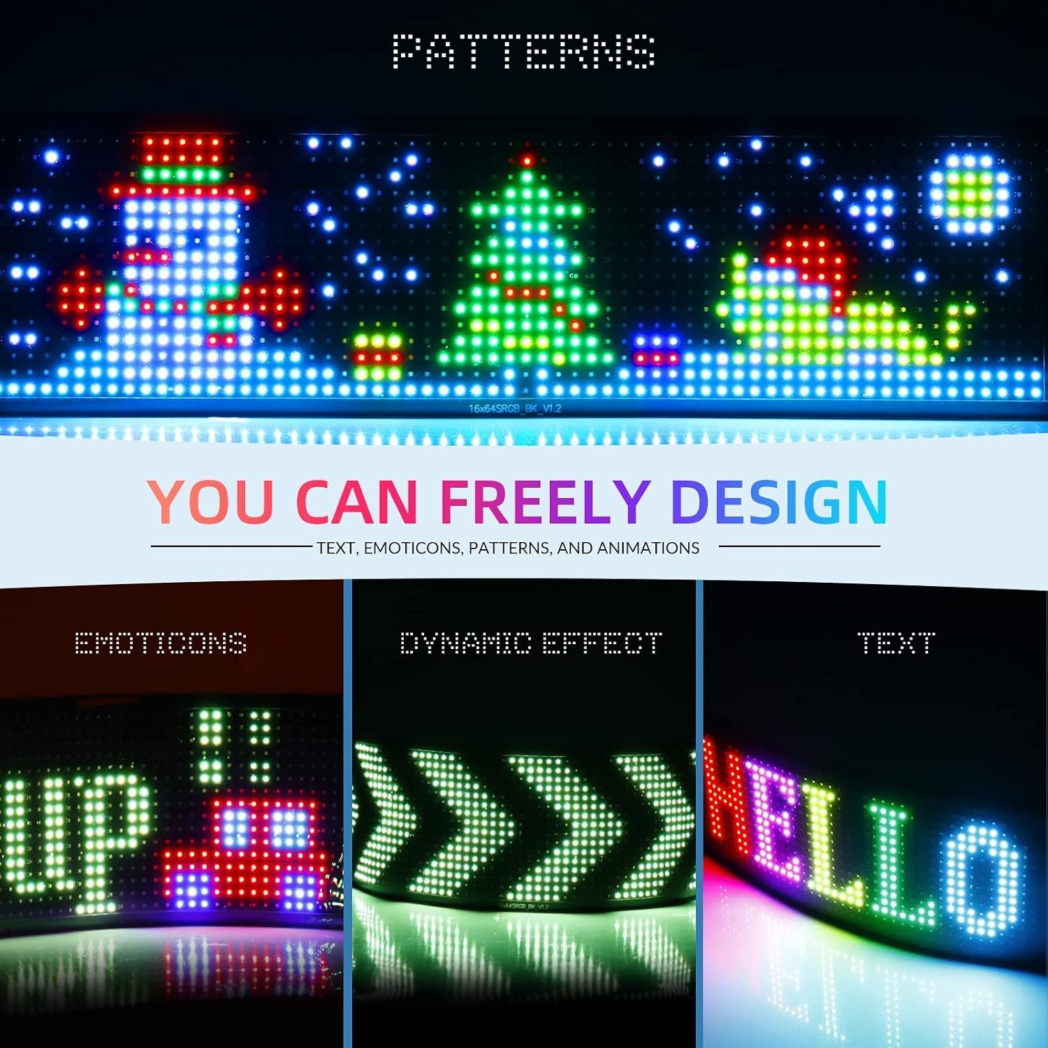Lightweight Scrolling LED Sign – App-Controlled Advertising for Cars & Bars