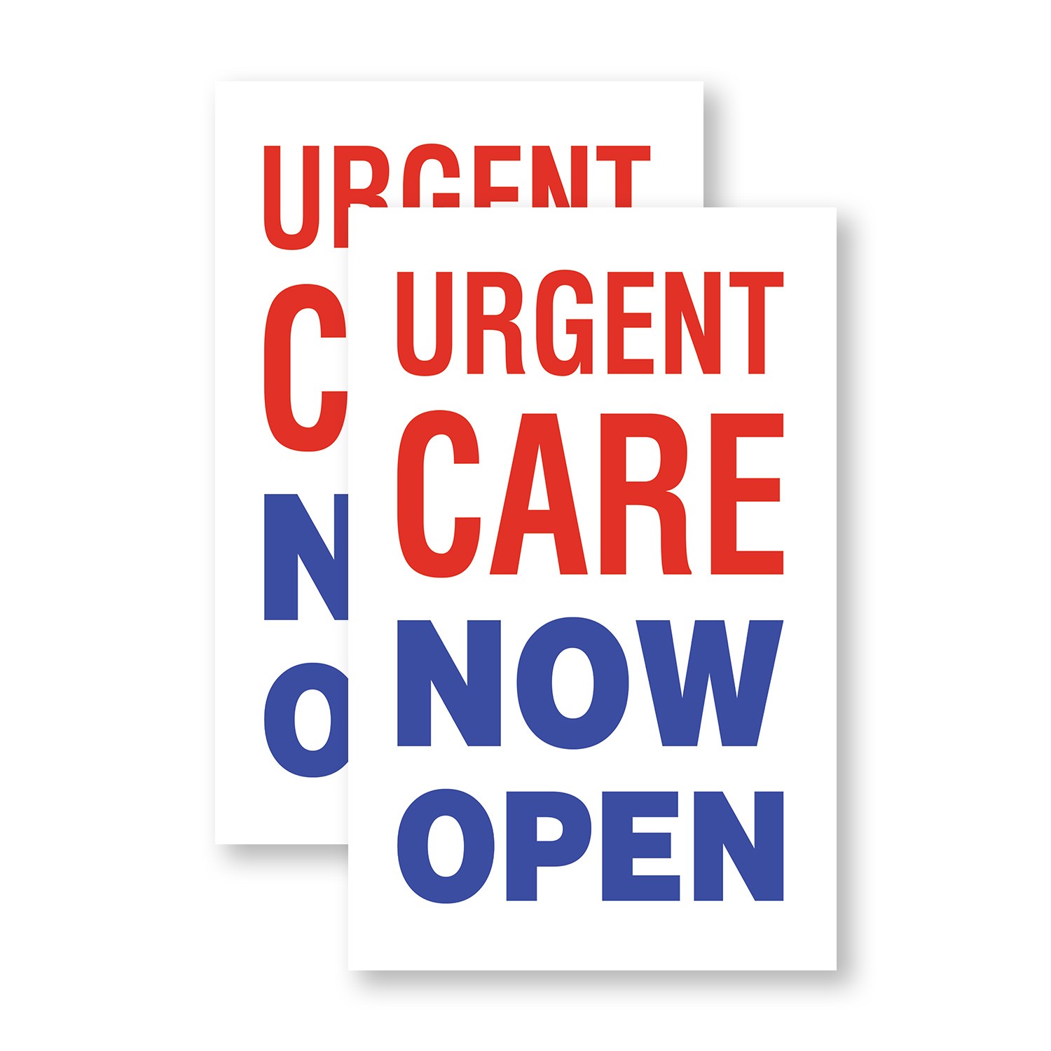 Urgent Care Now Open Heavy Duty A-Frame Sidewalk Sign Medical Services
