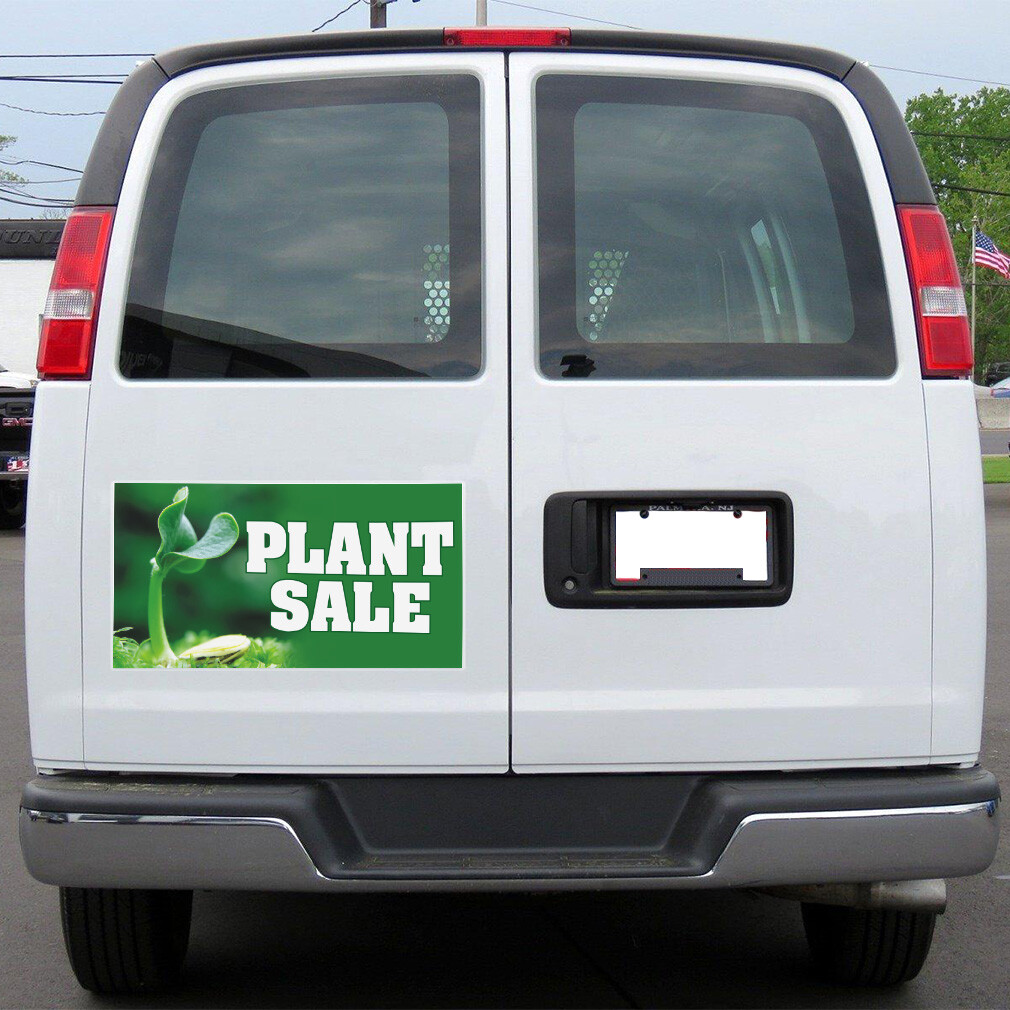 Car Magnet Set of 2 Plant Sale Business B Car Advertising Industrial Sign