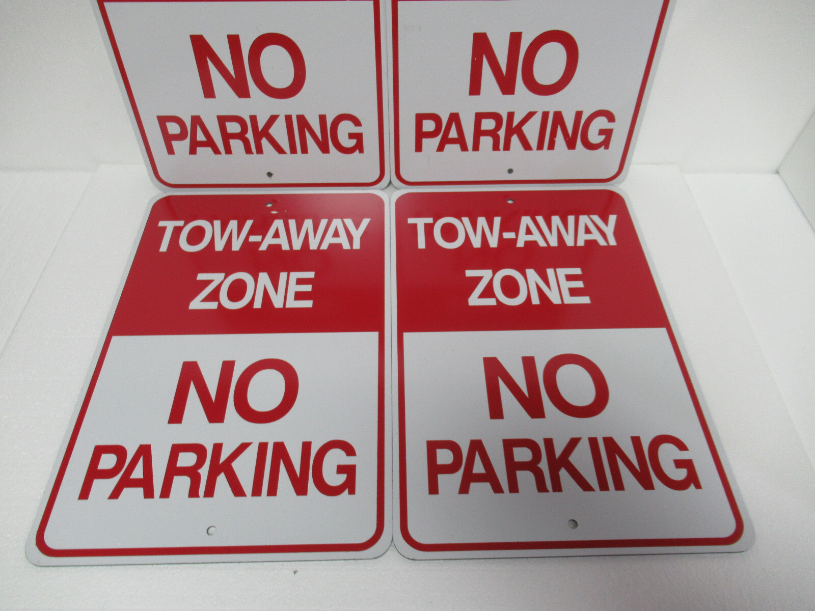 4-pack 12″x18″ inch TOW AWAY ZONE NO PARKING Aluminum Sign Heavy Gauge 3mm Thick