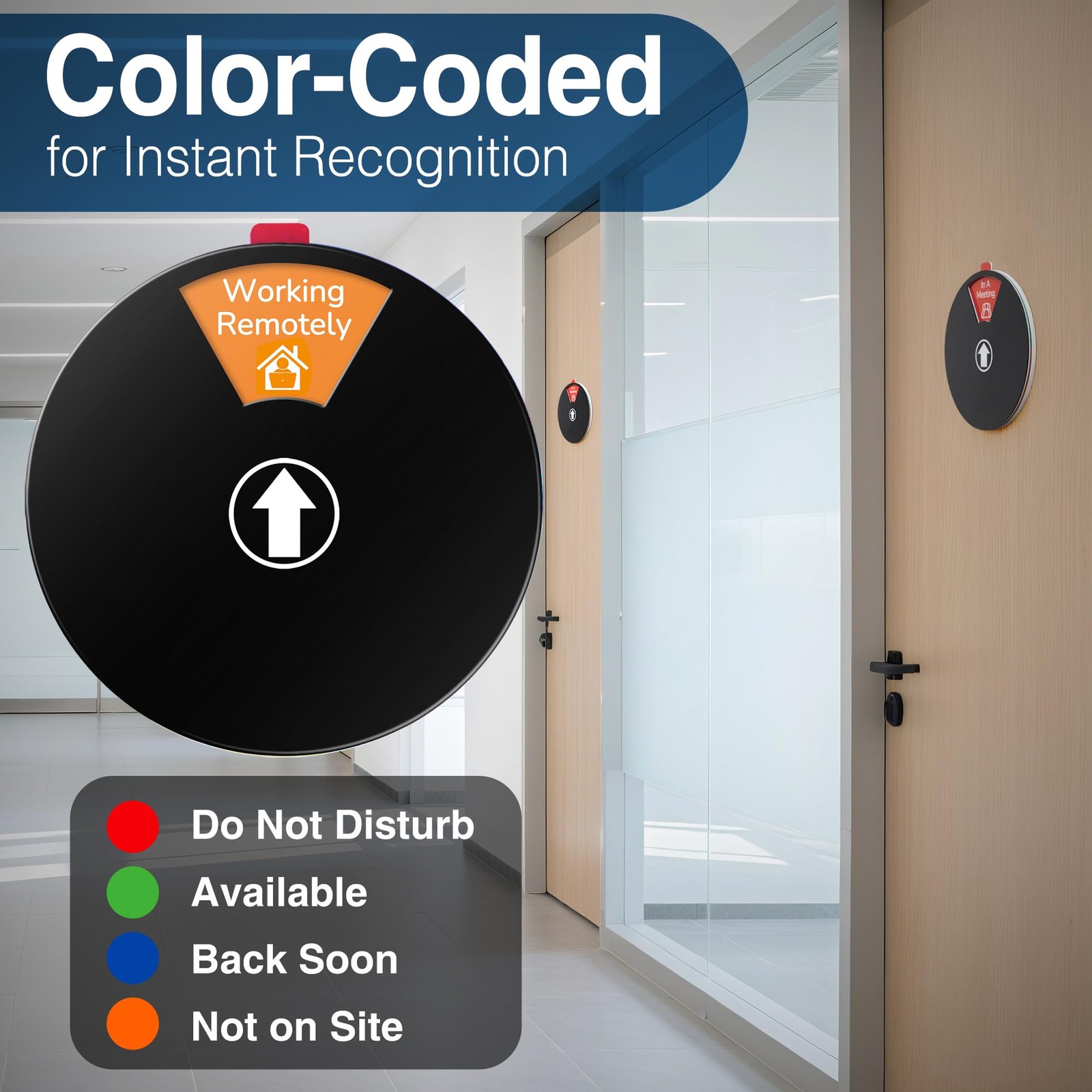 Bozentek 2Pk Office Door Signs In Out In Meeting Sign For Offices Door/Out Of