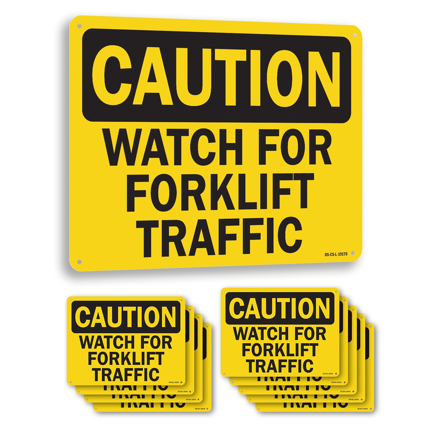 Forklift 2 OSHA Caution Sign Metal, Plastic, Or Decal – 5 or 10 Pack