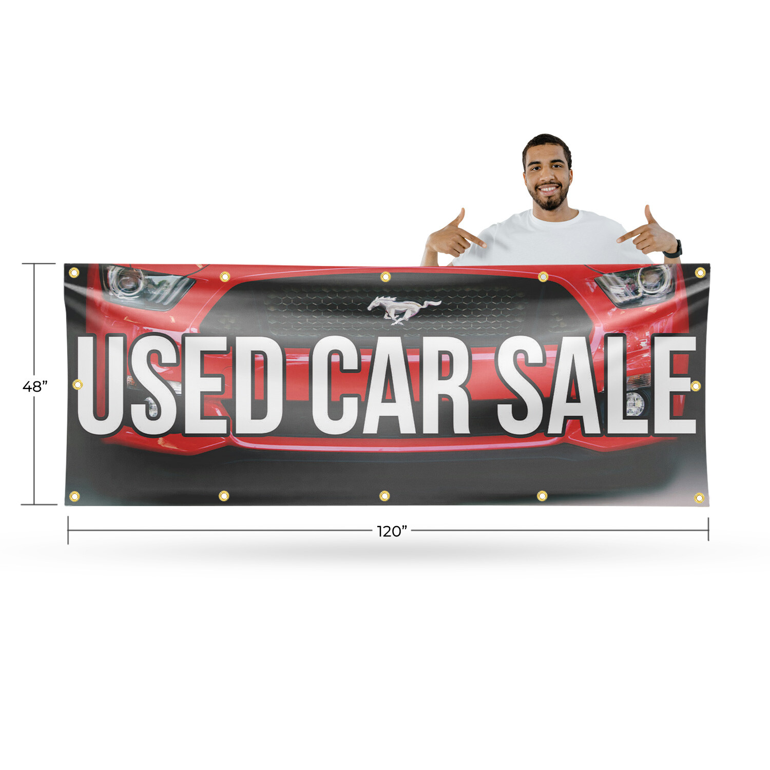 Used Car Sale Vinyl Banner Sign with Metal Grommets Heavy-Duty Single-Sided
