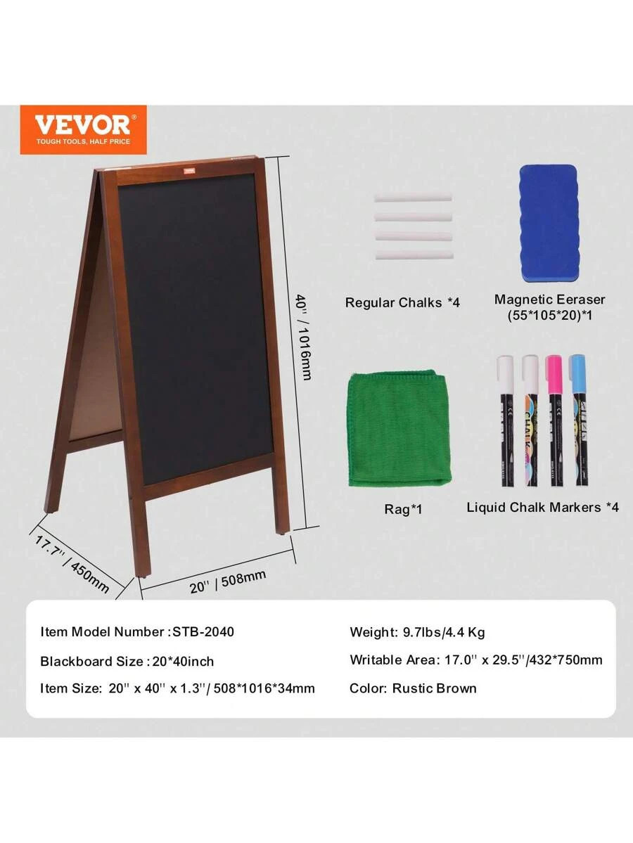 NEW A Frame Chalkboard Sign Double-Sided 20″X40″ FREE SHIPPING