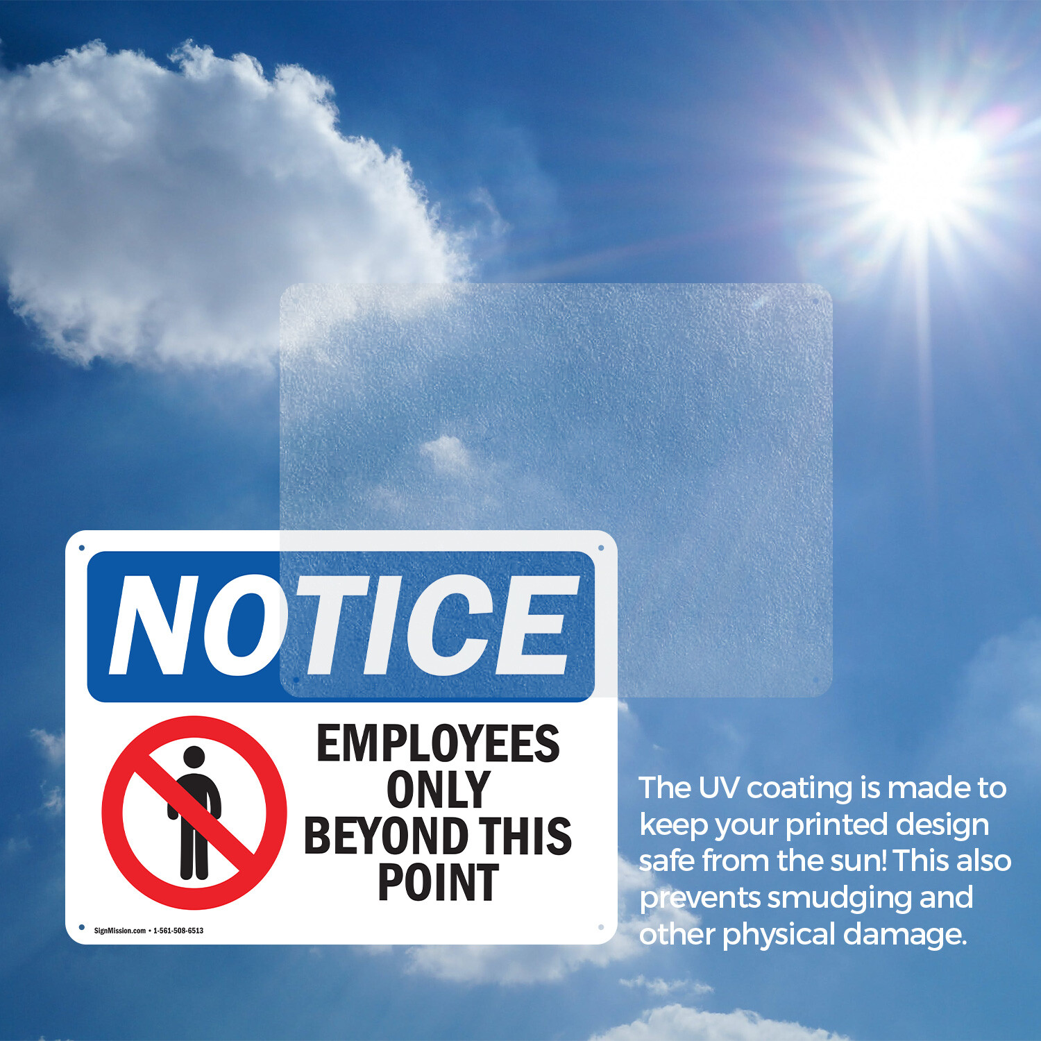 (2 Pack) Employees Only Beyond This Point OSHA Notice Sign Decal Metal Plastic
