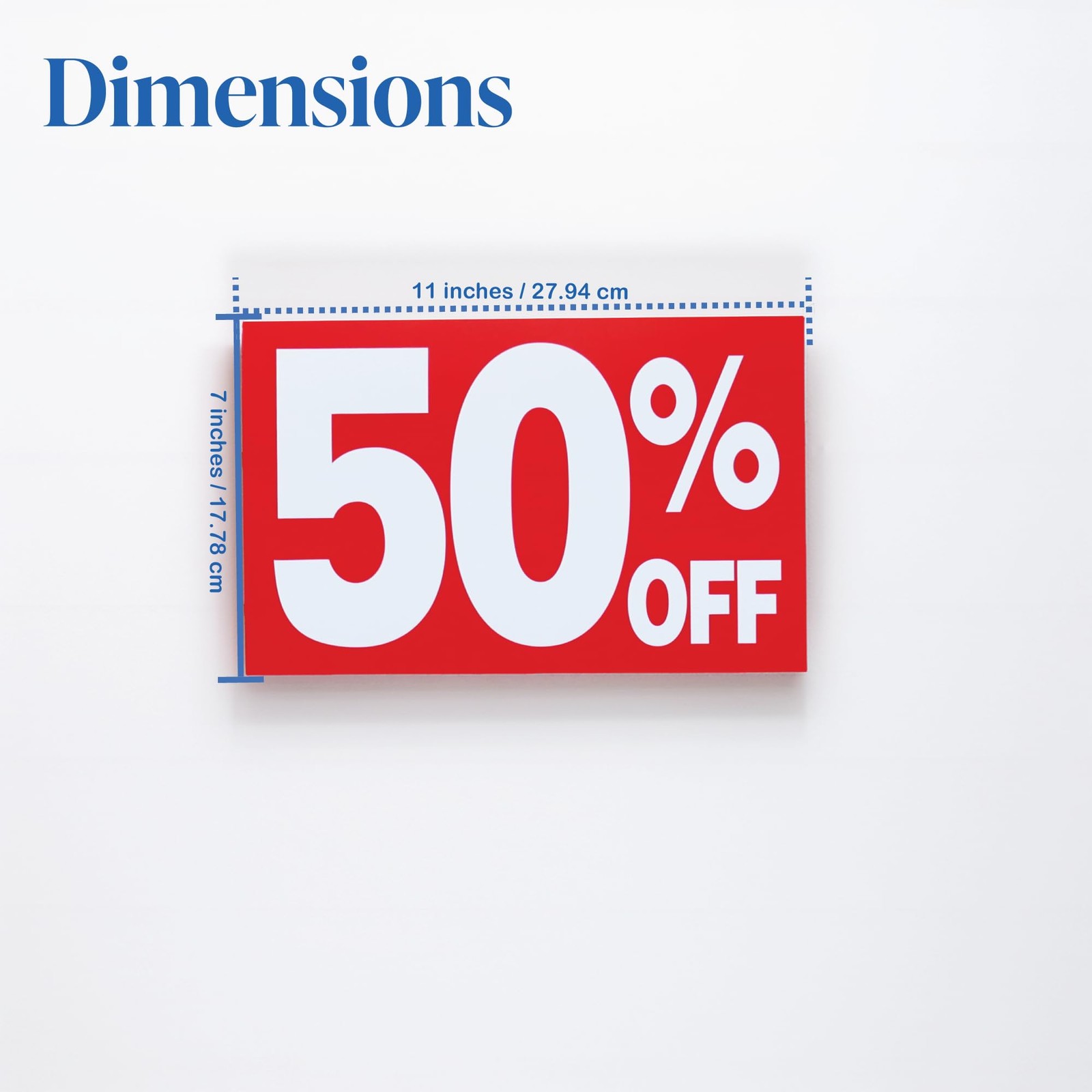 10 Pack Up To 50% Percent Off Sign Bundle Pack 2 Of Each 7×11 Inch