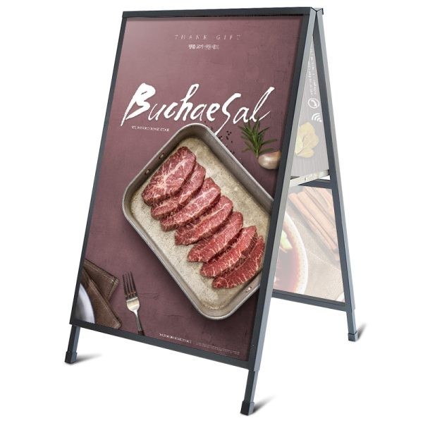 A Frame Sidewalk Sign, Heavy Duty Sandwich Board Signs 24×36 in(print included)