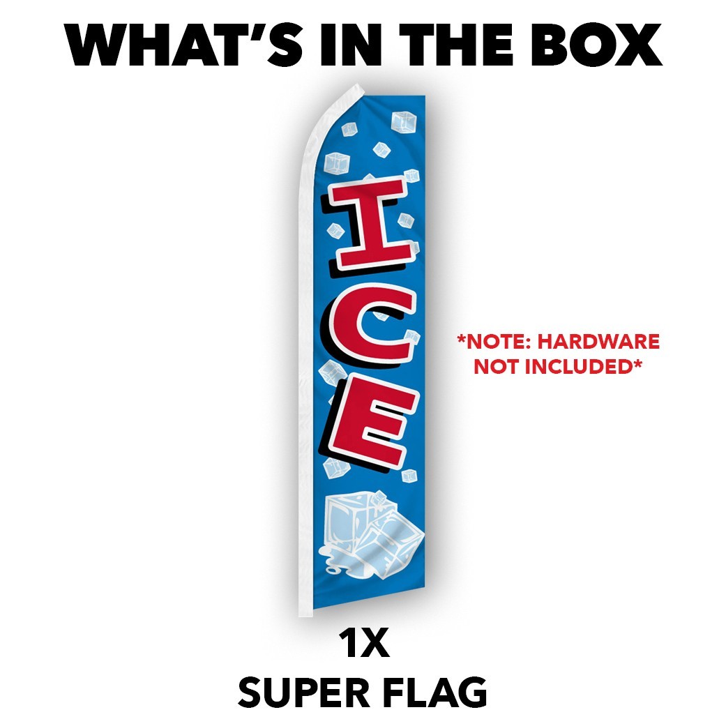 Ice Advertising Swooper Feather Flutter Flag Concessions Drinks