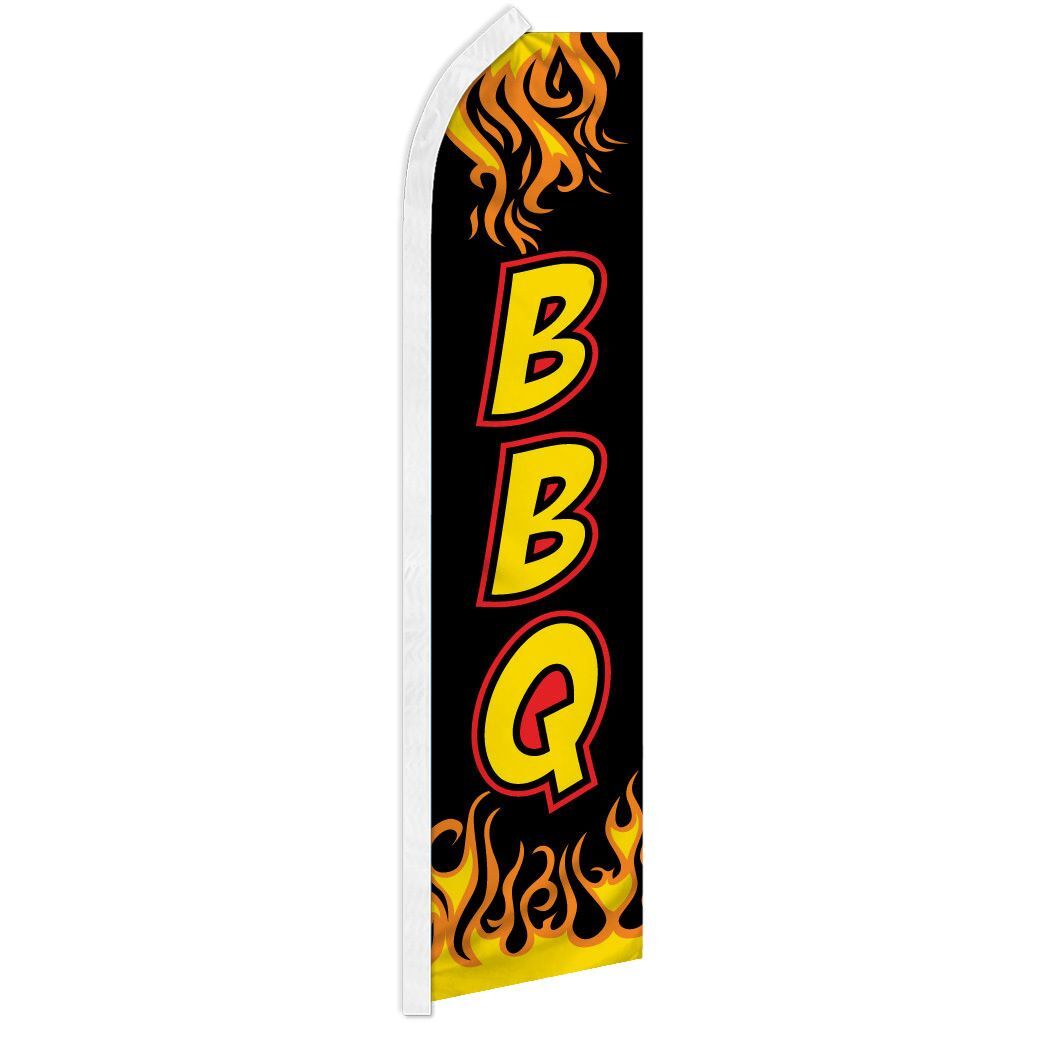 10 x “BBQ” advertising super flag swooper banner business barbecue grill black