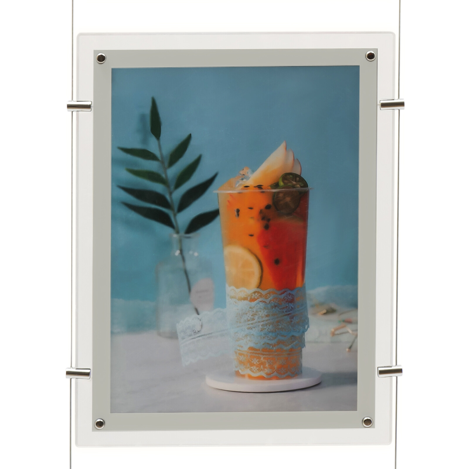 3PCS A3 Real Estate Window Hanging Led Backlit Picture Frame Display Sign Holder
