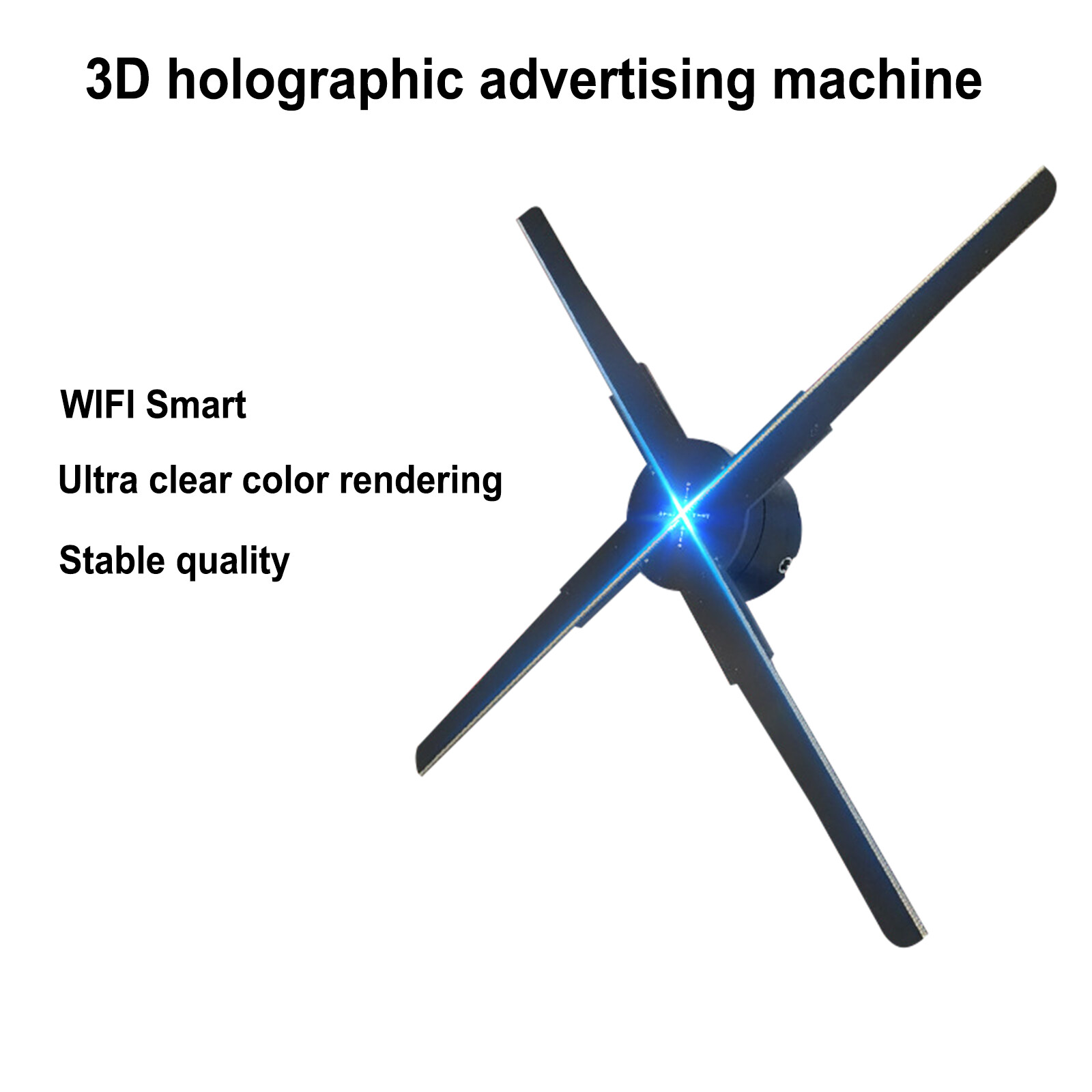 LED WIFI 3D Holographic Projector Display Fan Hologram Player Lamp Advertising