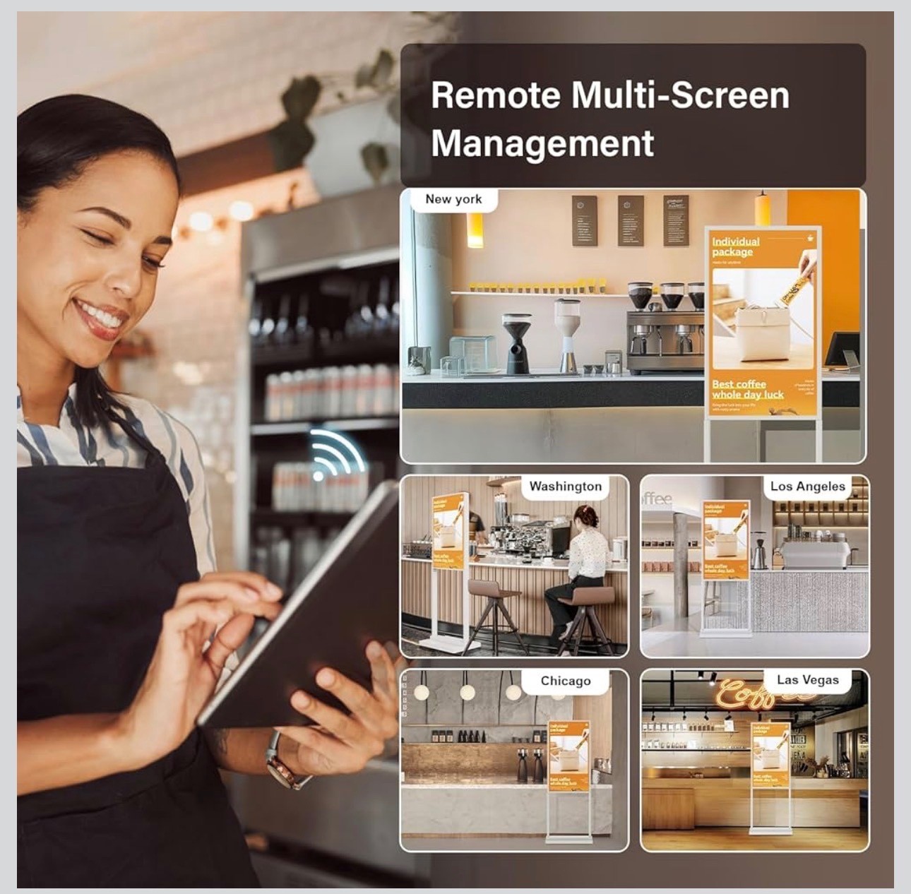 32-inch Digital Signage 2K HD LCD Advertising Display Menu 700 Nits Brightness
