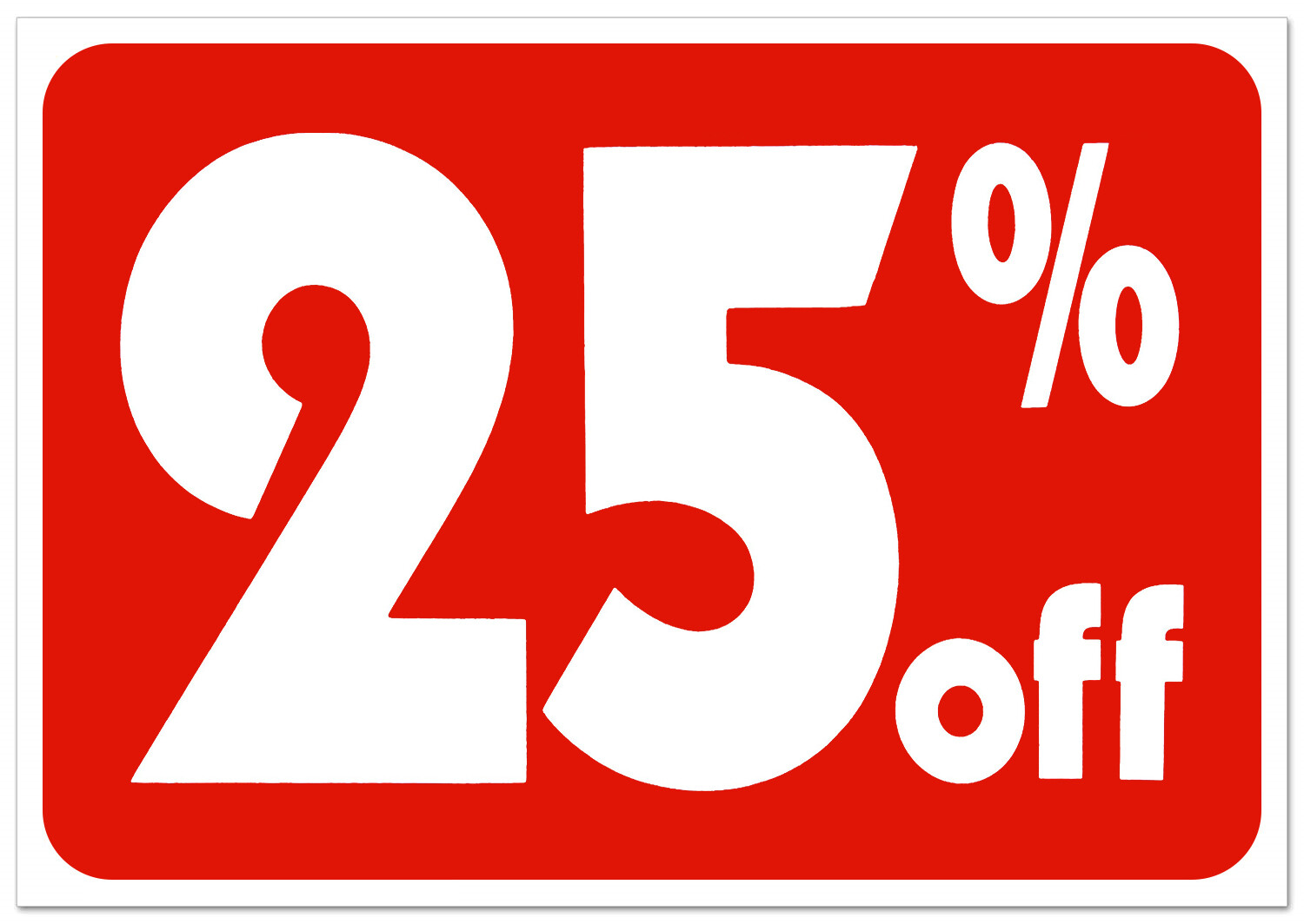 Sale 25% Off Sign Business Retail Store Shopping Message Sign Durable Plastic