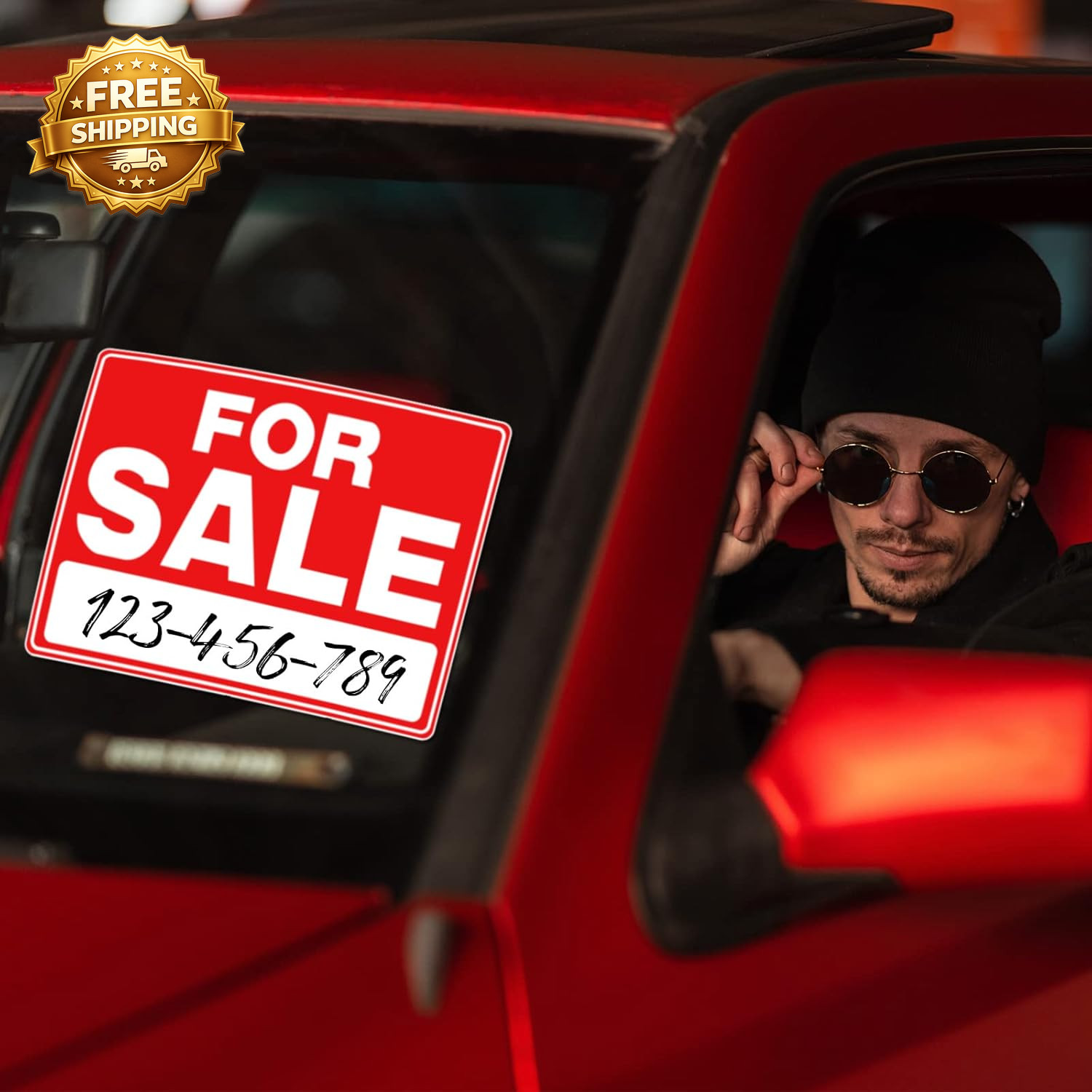 25 Pcs for Sale Signs for Car 9 X 12 Inches Auto Sales Signs Vehicle Houses Sale
