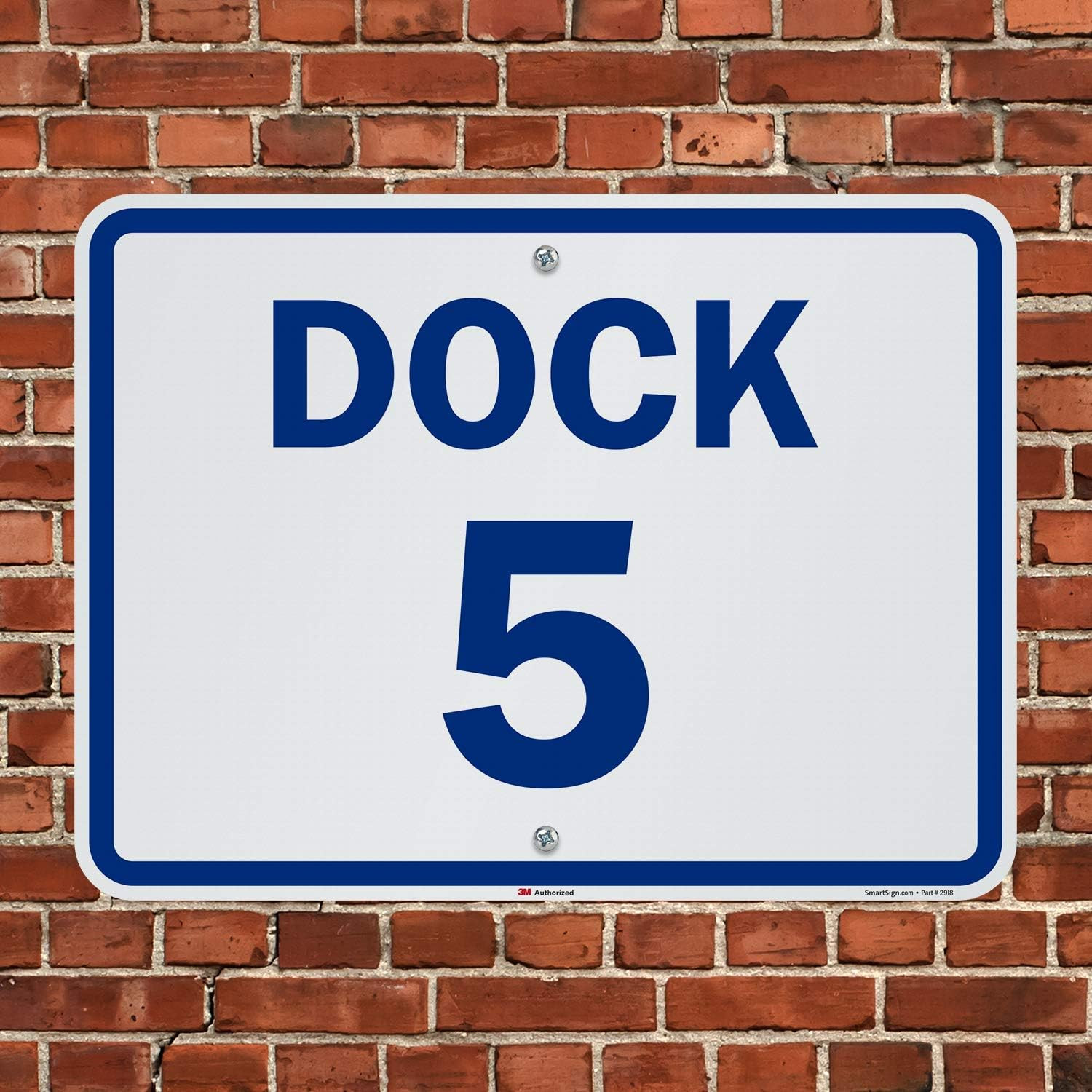 Reflective Aluminum Dock Number Sign 18″ x 24″ – Durable & Visible