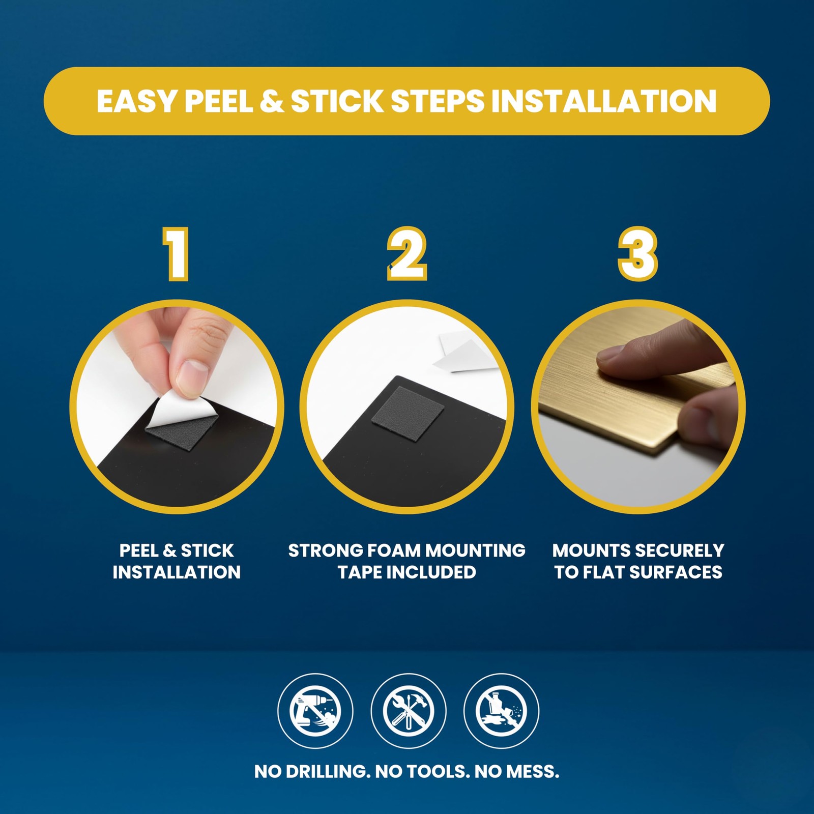 Black Medium Square Restrooms Right Arrow Sign Adhesive Tape Mount Any Surface