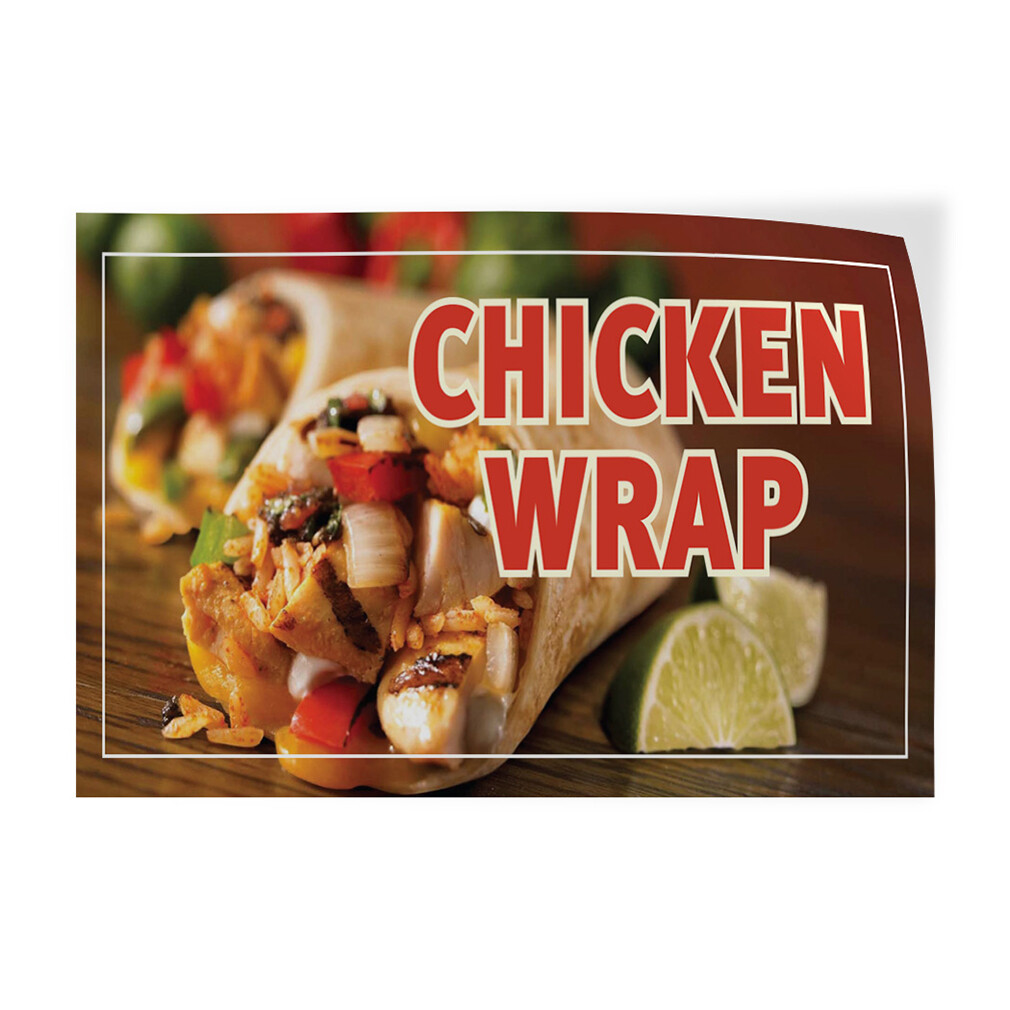 Decal Stickers Chicken Wrap Outdoor Advertising Printing A Store Sign Label