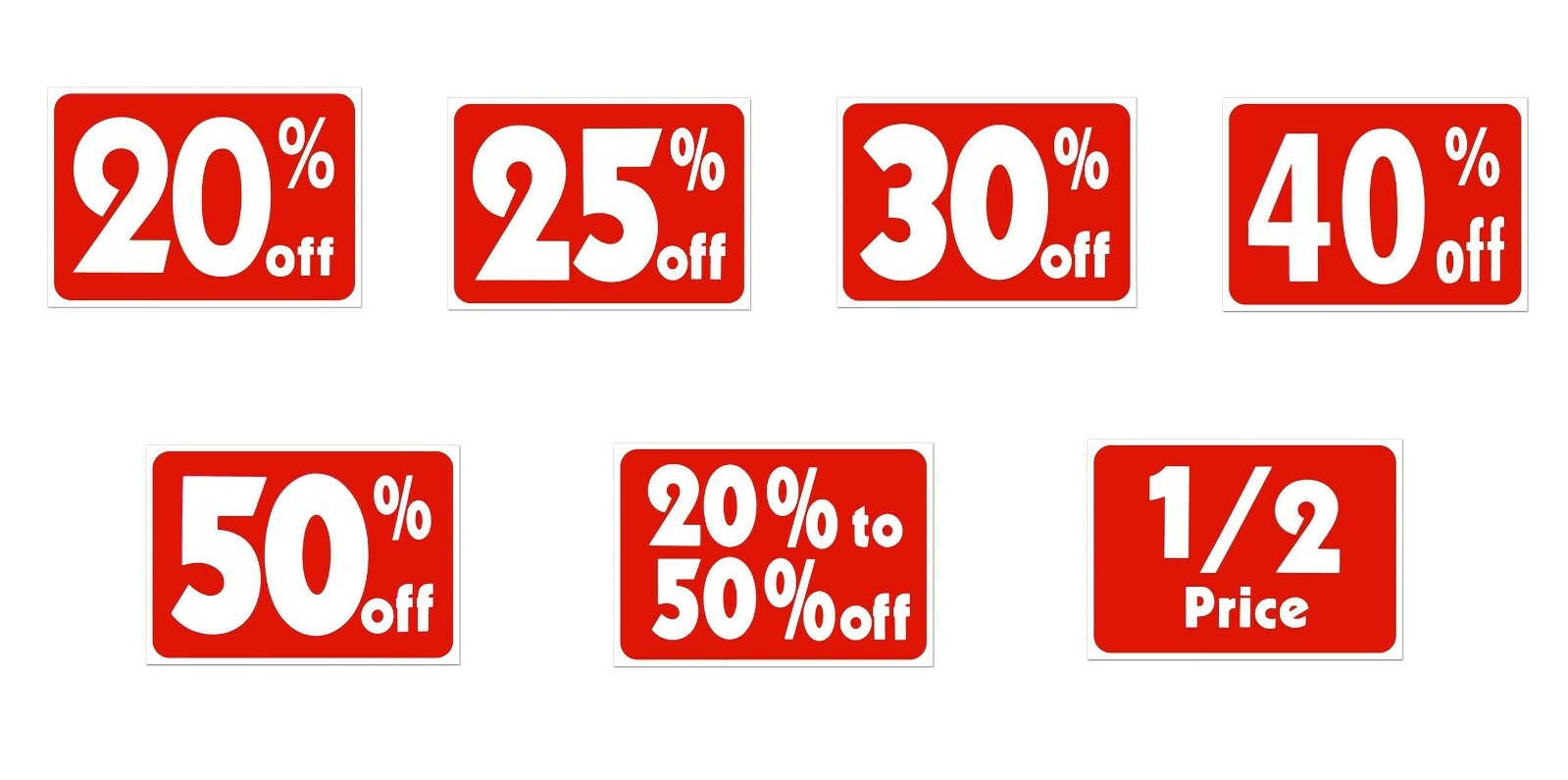 Sale 25% Off Sign Business Retail Store Shopping Message Sign Durable Plastic