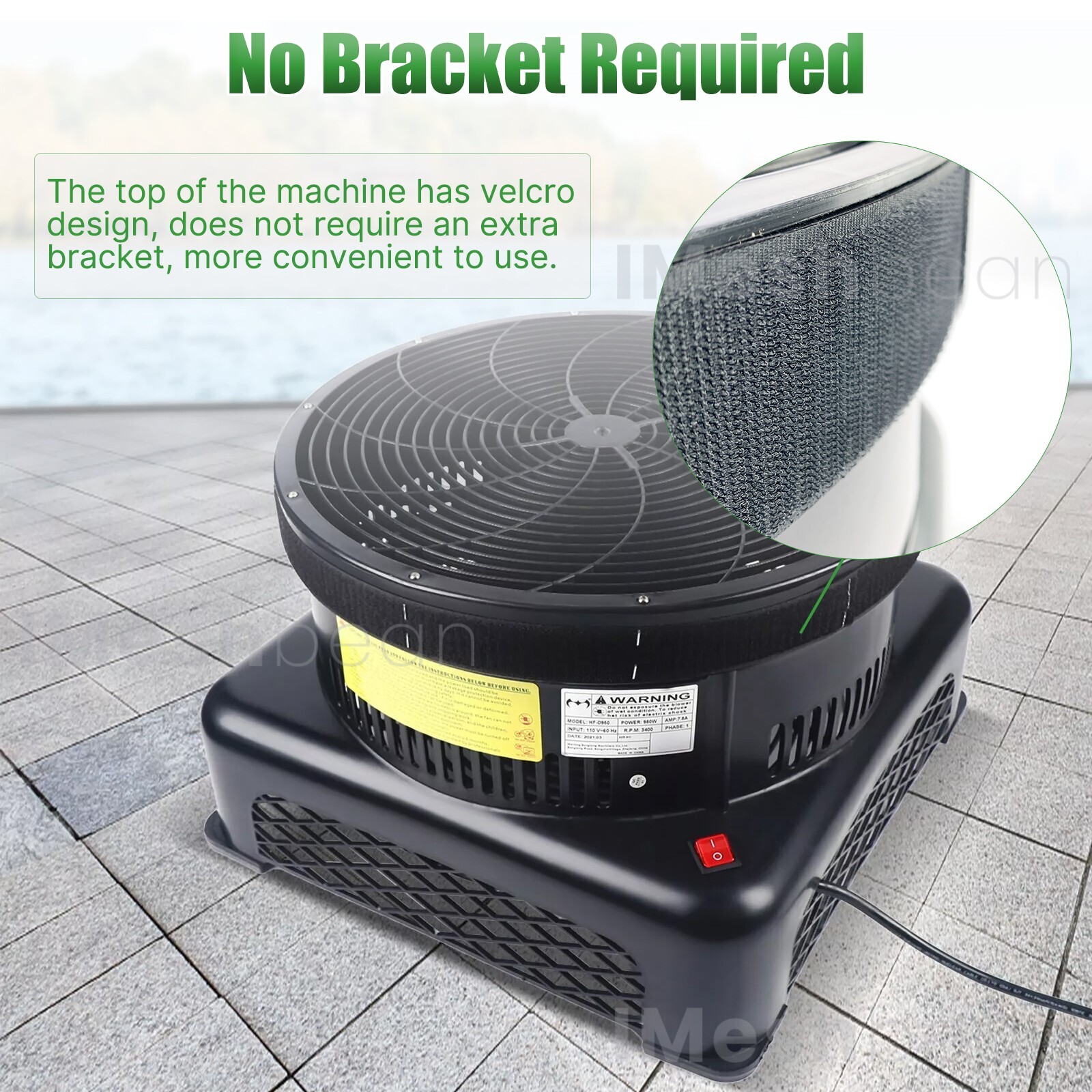 18″ 950W Air Blower Fan Fit Inflatable Wind Dancer Tube Man Fly Guy 420 pa Press