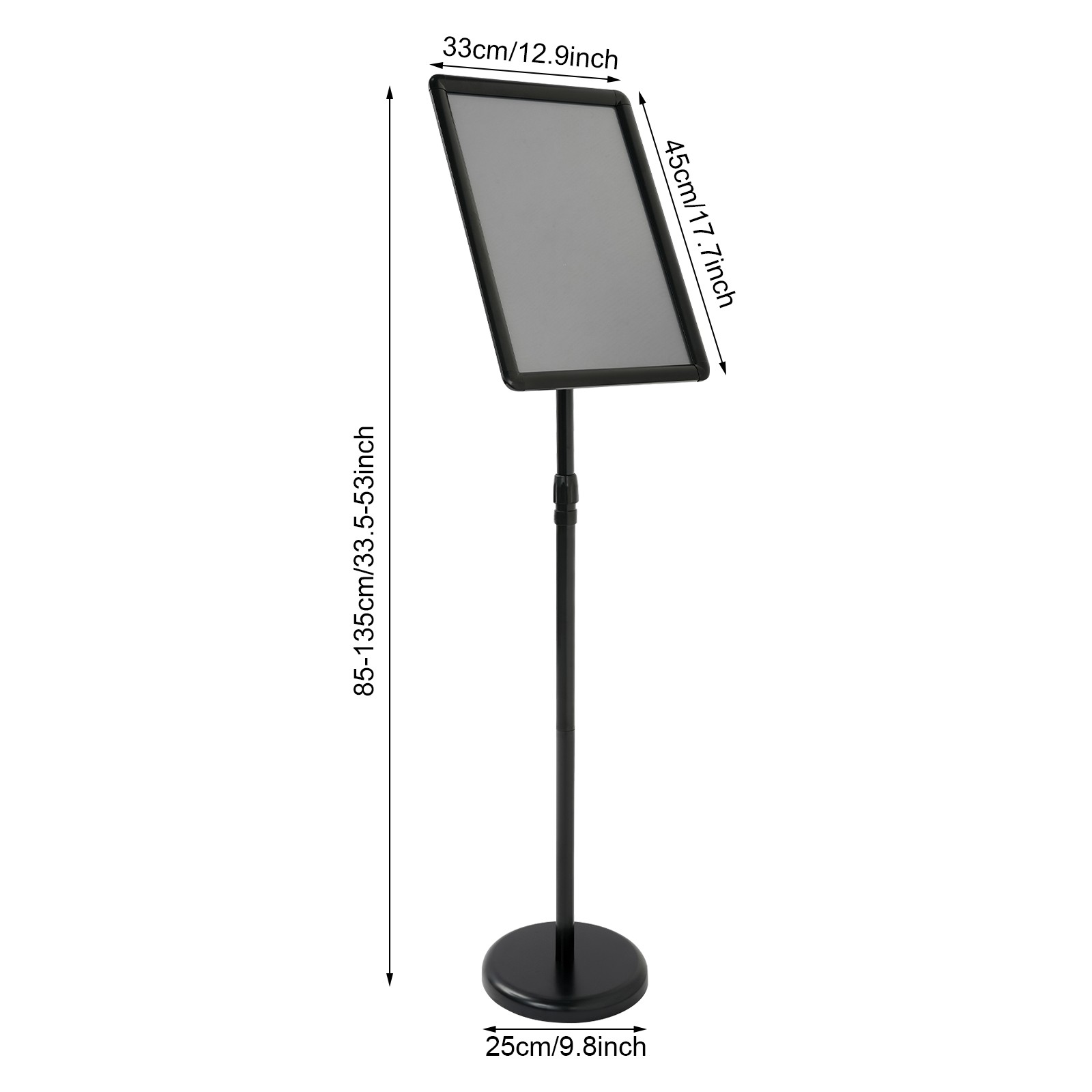 Advertising Display Stand Poster Stand Adjustable Floor Standing Sign Holder