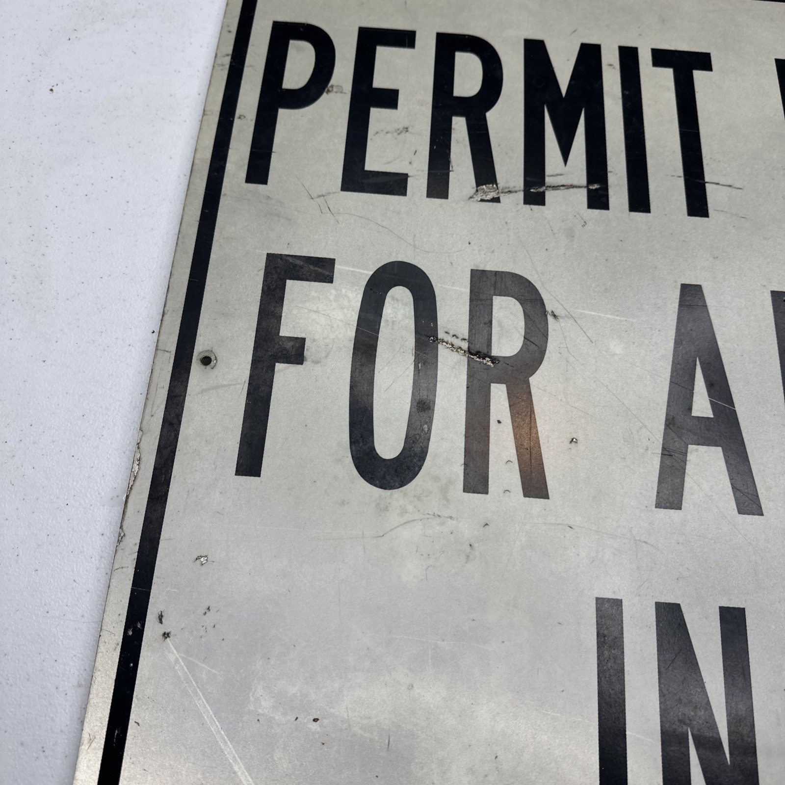 Permit Required For All Signs In City Aluminum Sign 24×30
