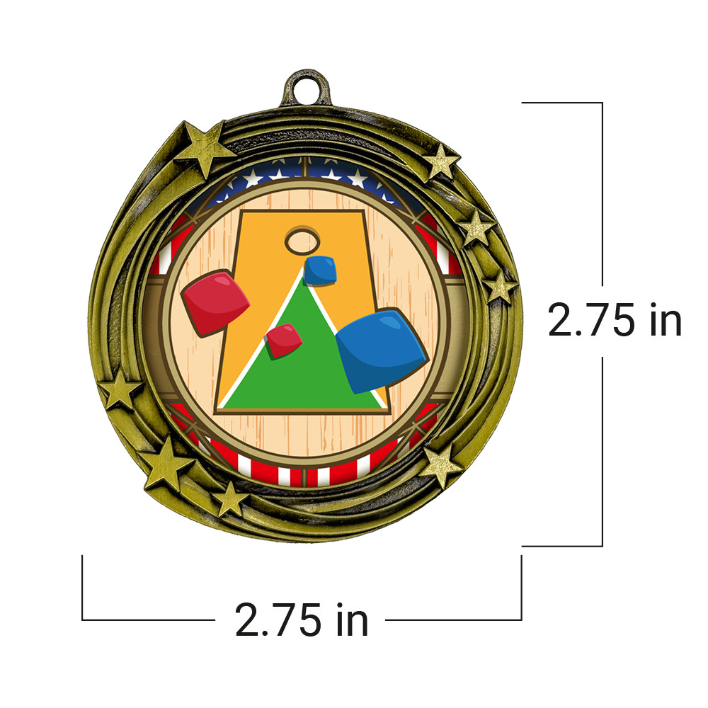 All Quality Wreath Design Cornhole Medal – 1st, 2nd, 3rd Place