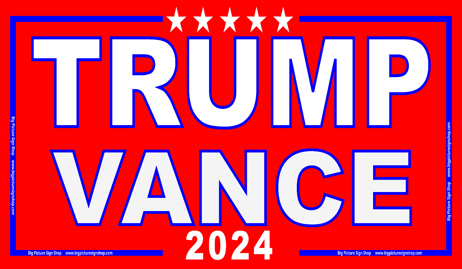 TRUMP VANCE 2024 – HUGE & VERY LARGE RED -Banners -Reinforced -USA MADE -QUALITY