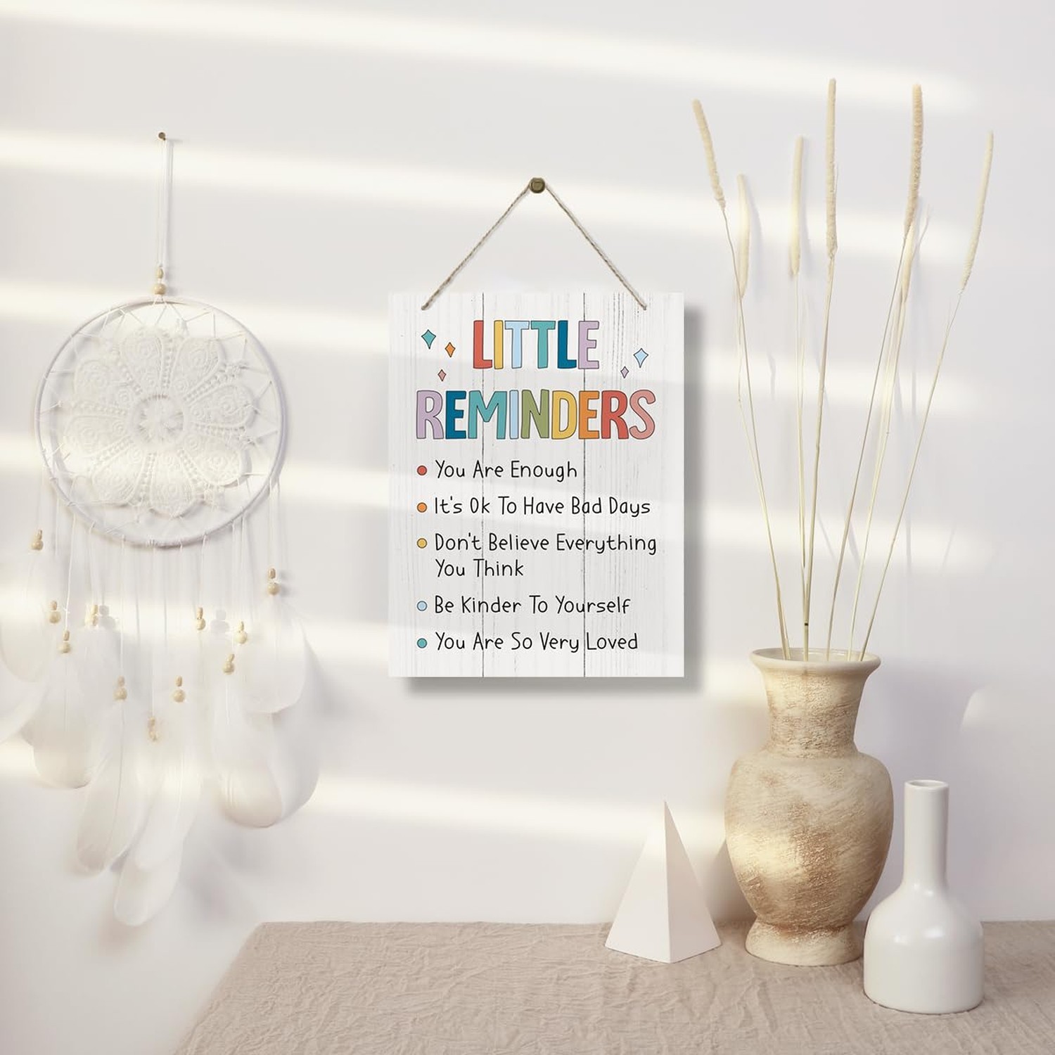 Rustic Wooden Hanging Signs, Motivational Wall Art Decoration Sign, Inspiring…