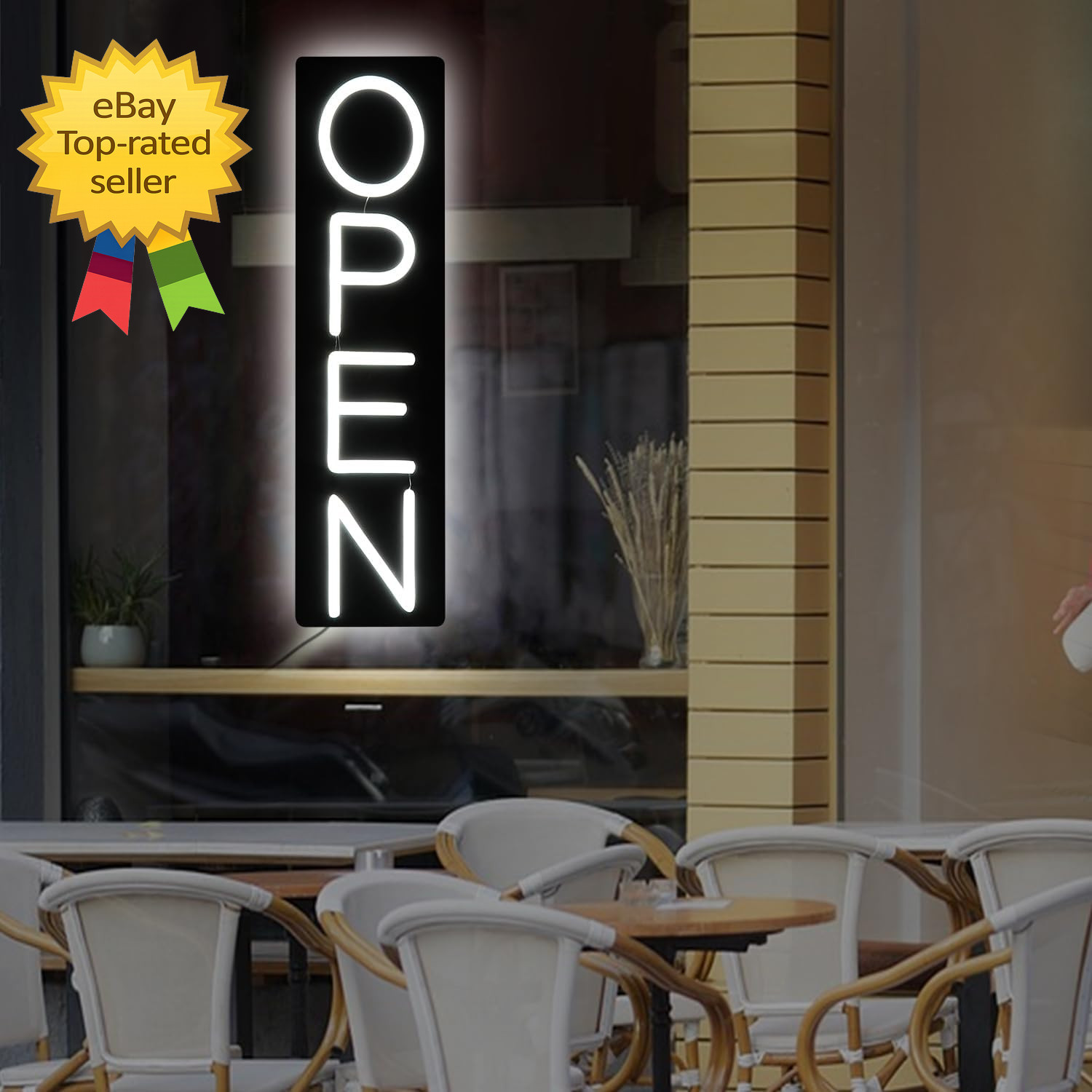 LED Open Sign 16 Inch Ultra Bright Neon Light 12V Business Store Window Display