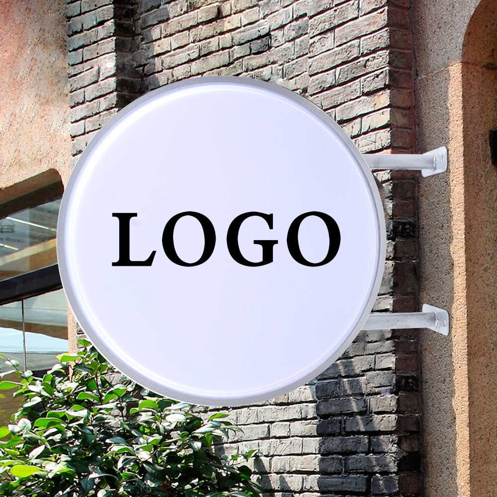 20″ LED Double Sided Round Light Box Outdoor Sign Advertising Projecting Light