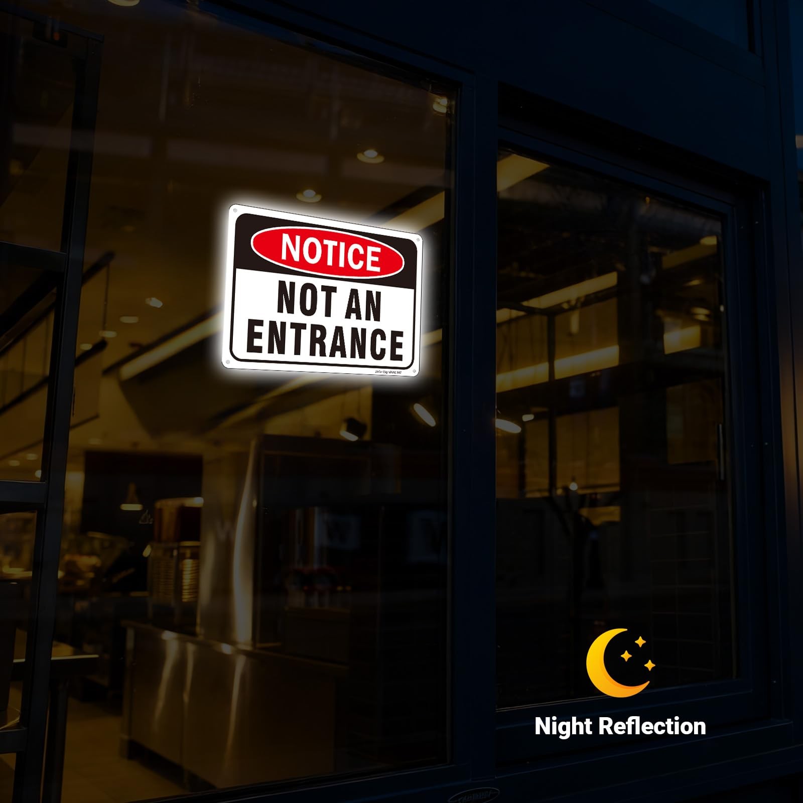 (2 Pack) Not An Entrance Sign, No Entry Do Not Enter Use Other Door Sign, 10″…