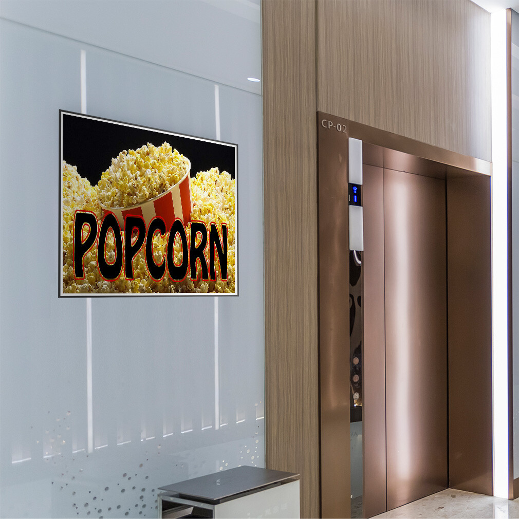 Decal Stickers Popcorn Restaurant Food Bar Vinyl Store Sign Label